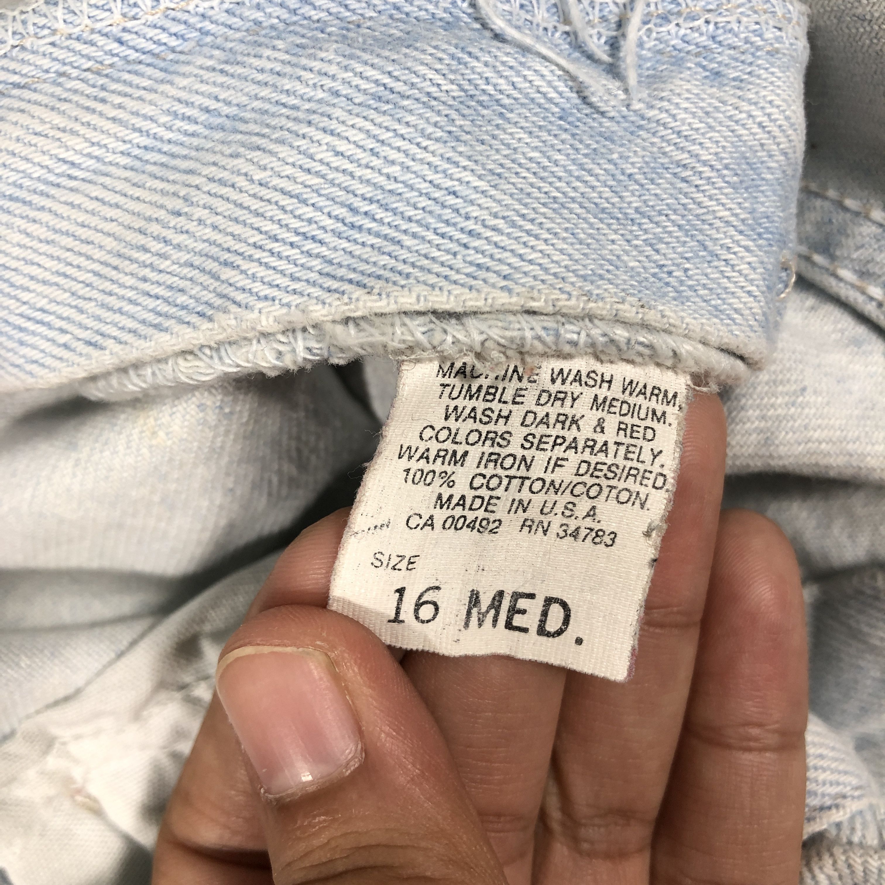 Lee × Vintage Vintage 90s Lee Short Jeans L973 Size US 33 - 5 Thumbnail