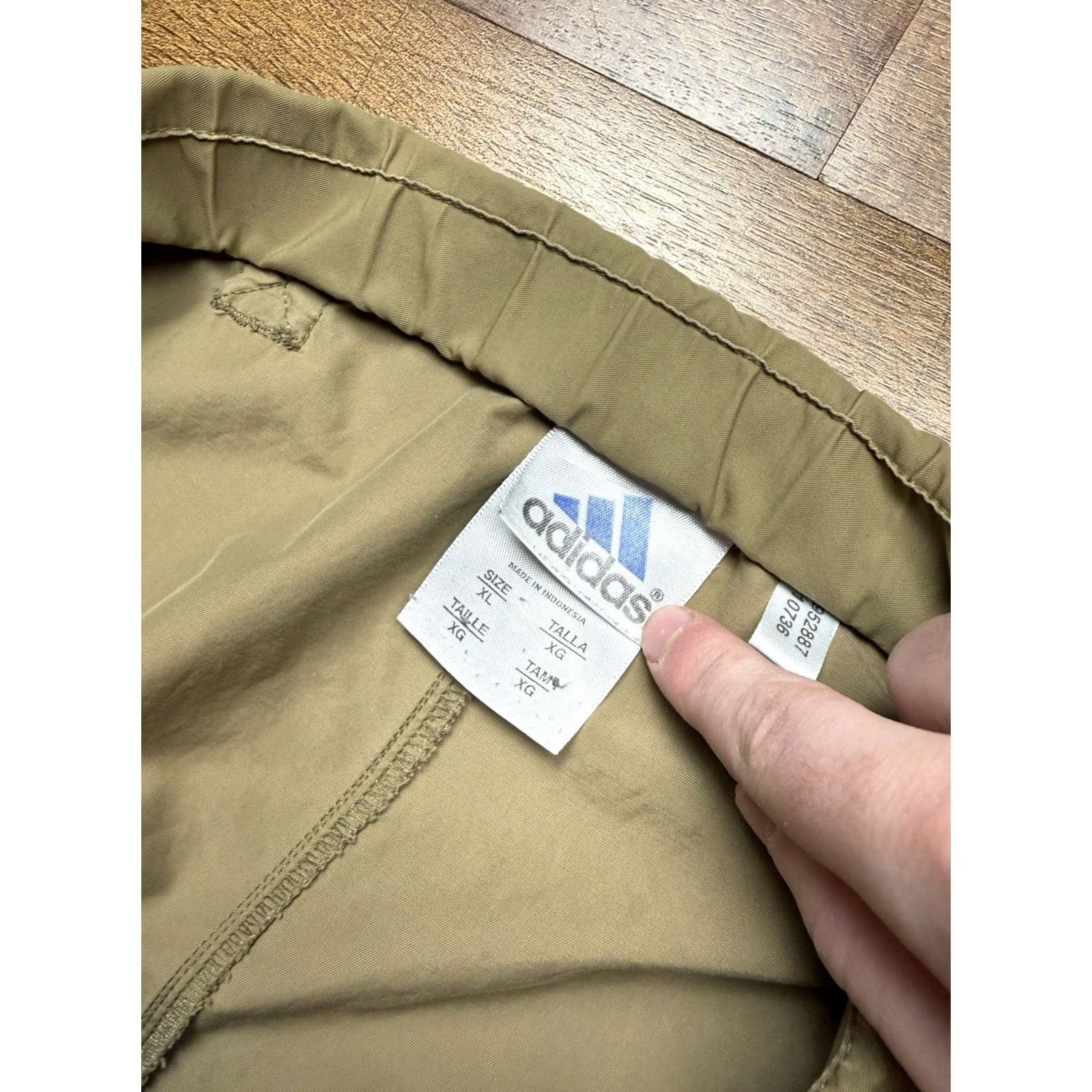Adidas VTG Adidas Mens XL Cargo Paratrooper Windbreaker Track Pants - Green, UnLined, Drawstring, Pockets, 90s Y2K, Athletic, Baggy, Regular, Men Size US 36 / EU 52 - 6 Thumbnail