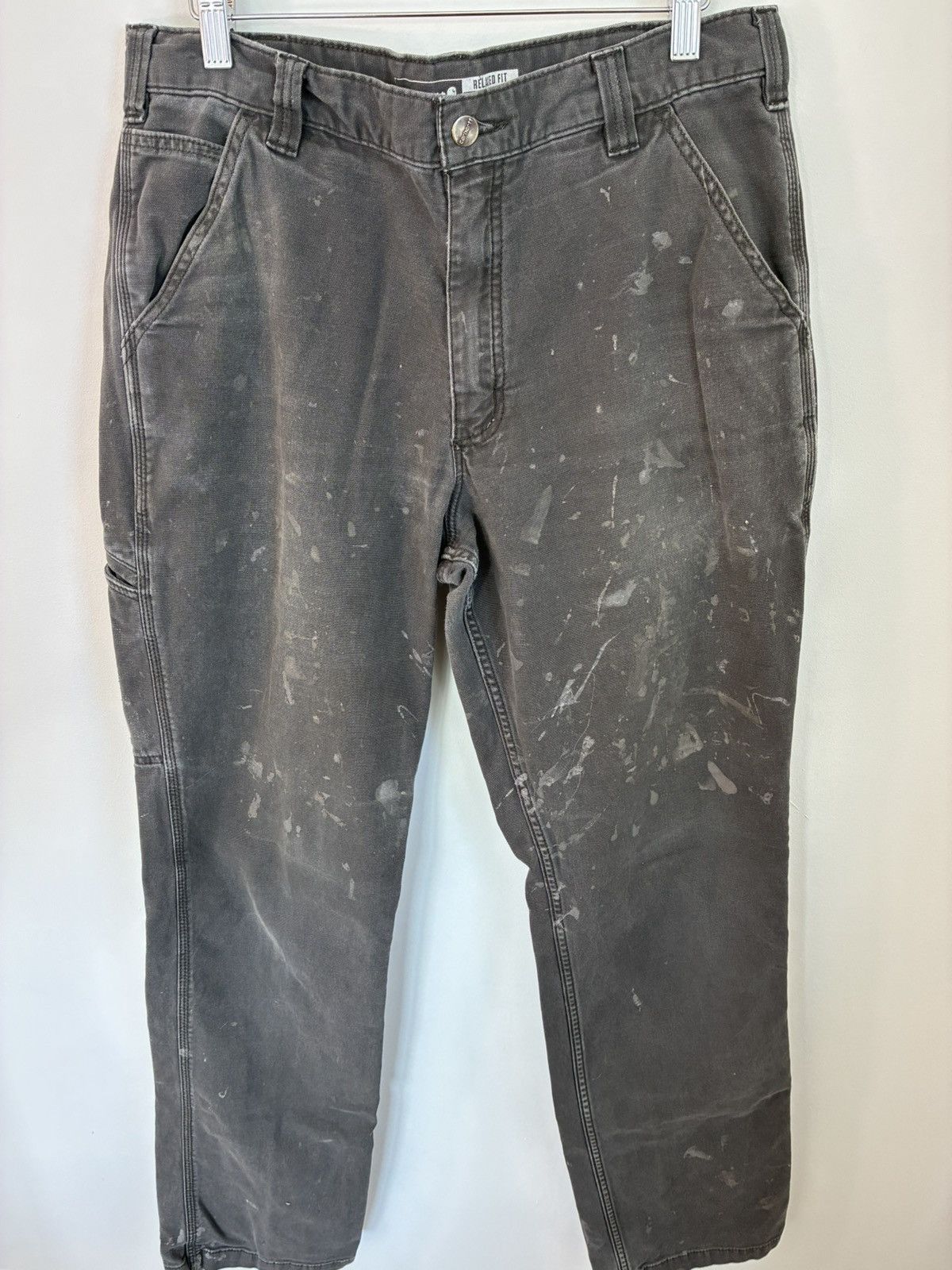 Carhartt Carhartt Thrashed Paint Stain Faded Work Pants Size US 34 / EU 50 - 3 Thumbnail