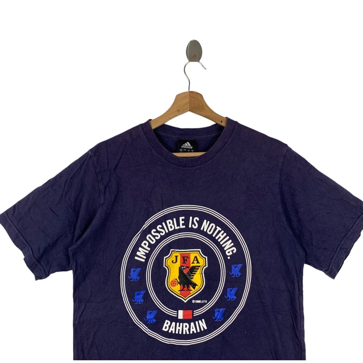 Adidas Vintage 1996 JAPAN FOOTBALL VS BAHRAIN Asia Cup Tee Shirt Size US L / EU 52-54 / 3 - 2 Thumbnail