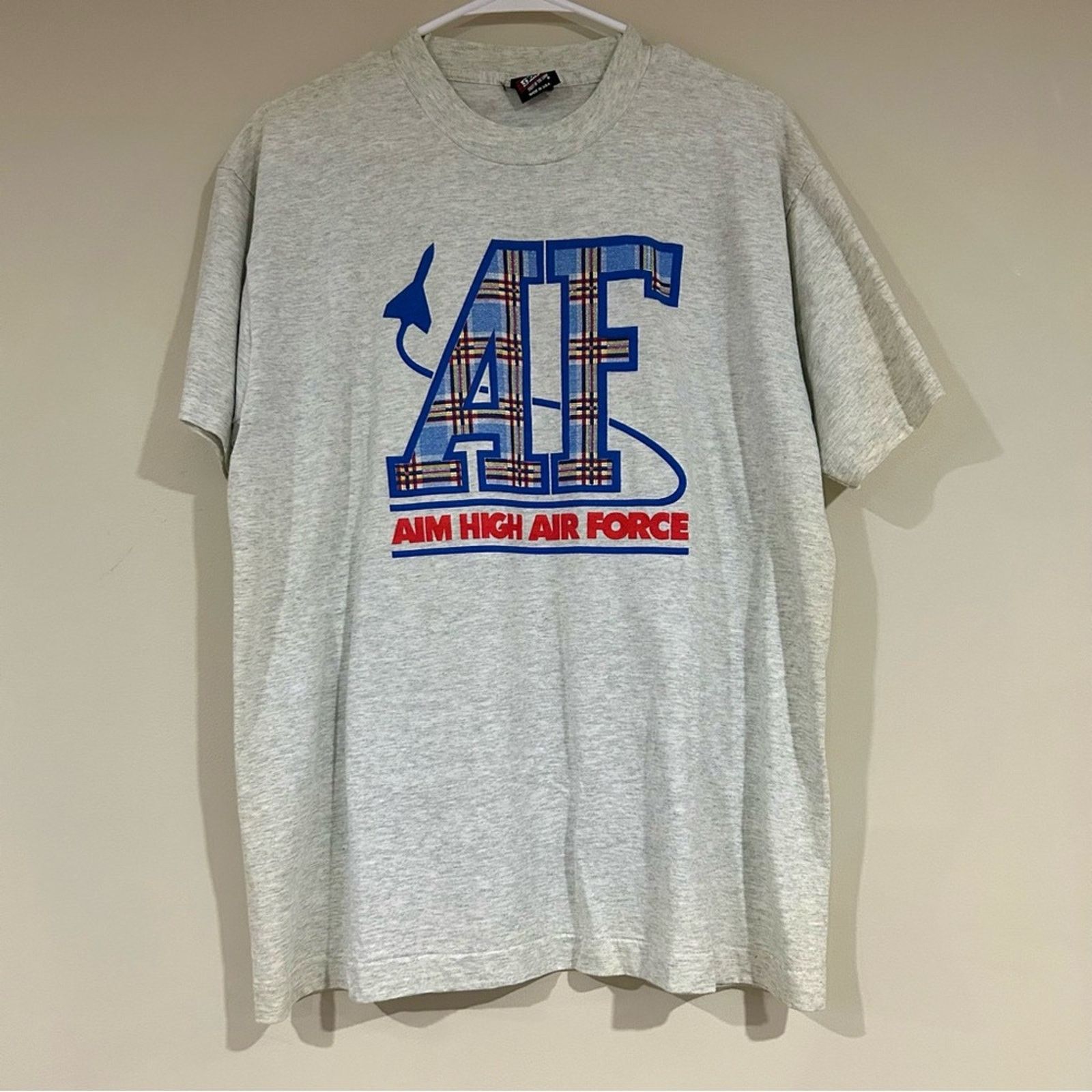 Fruit Of The Loom Vintage Air Force Aim High Shirt Size US L / EU 52-54 / 3 - 1 Thumbnail