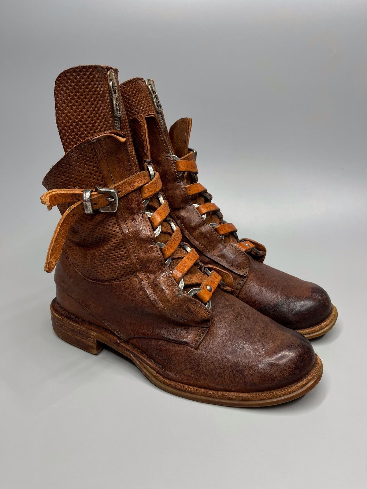 Japanese Brand × Vintage A.S 98 Boots Leather Style Rick Owens Size US 5.5 / EU 38 - 4 Thumbnail