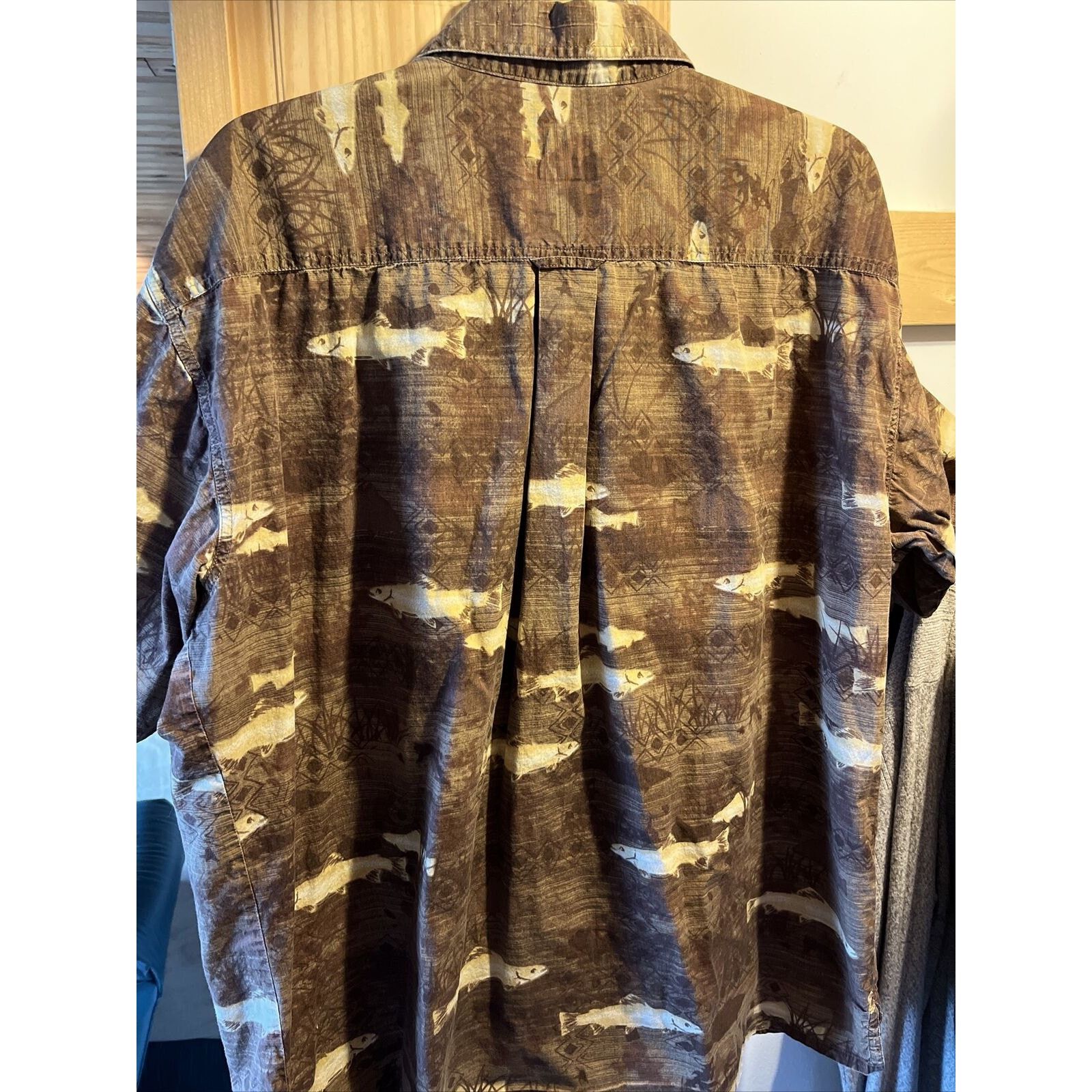 Cabelas Cabelas Shirt Mens L Button Brown Fish All Over Print Cotton Size US L / EU 52-54 / 3 - 7 Thumbnail
