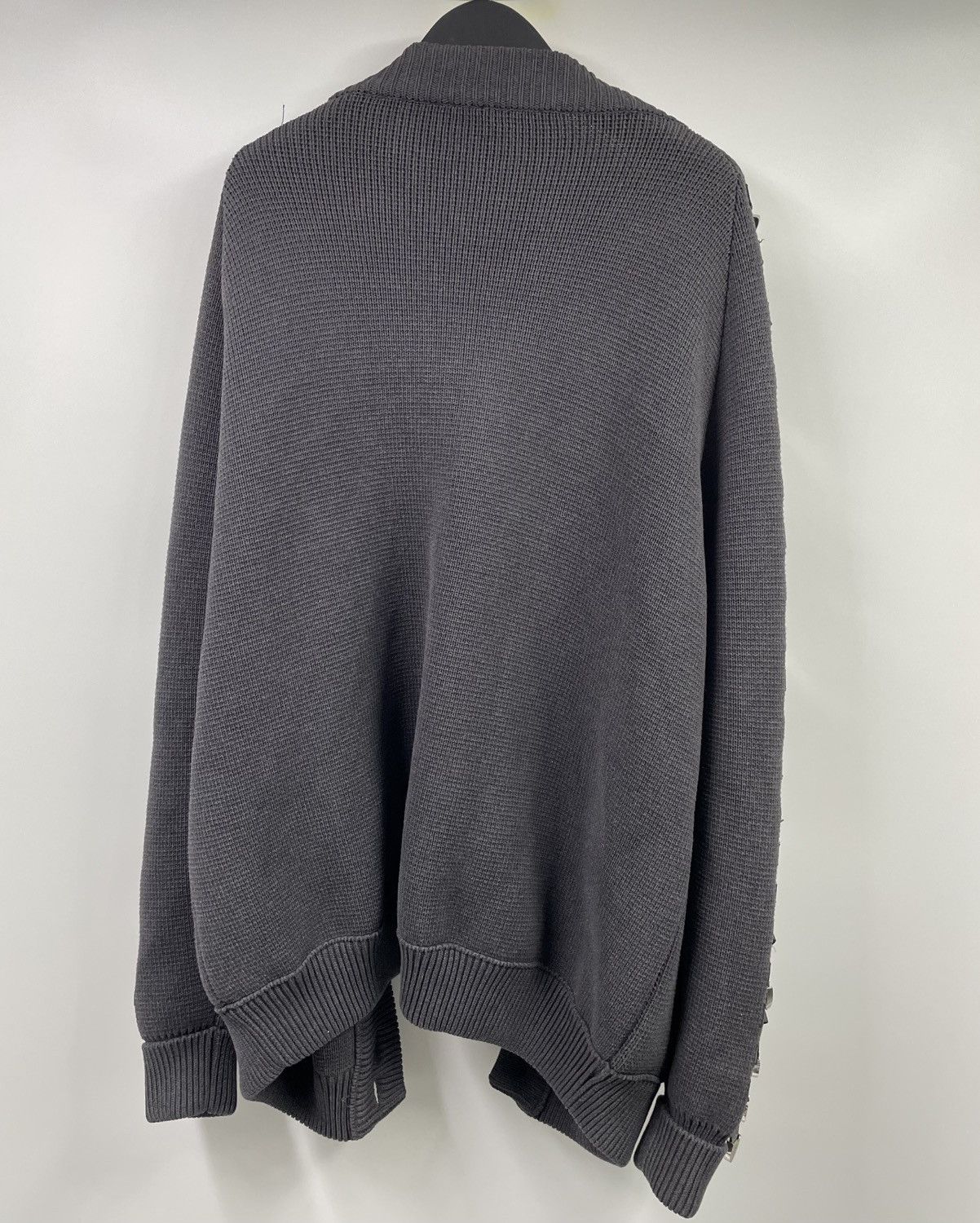 Dsquared2 DSQUARED2 SS18 Buckle Knitted Grey Oversized Cardigan M Size US M / EU 48-50 / 2 - 6 Thumbnail