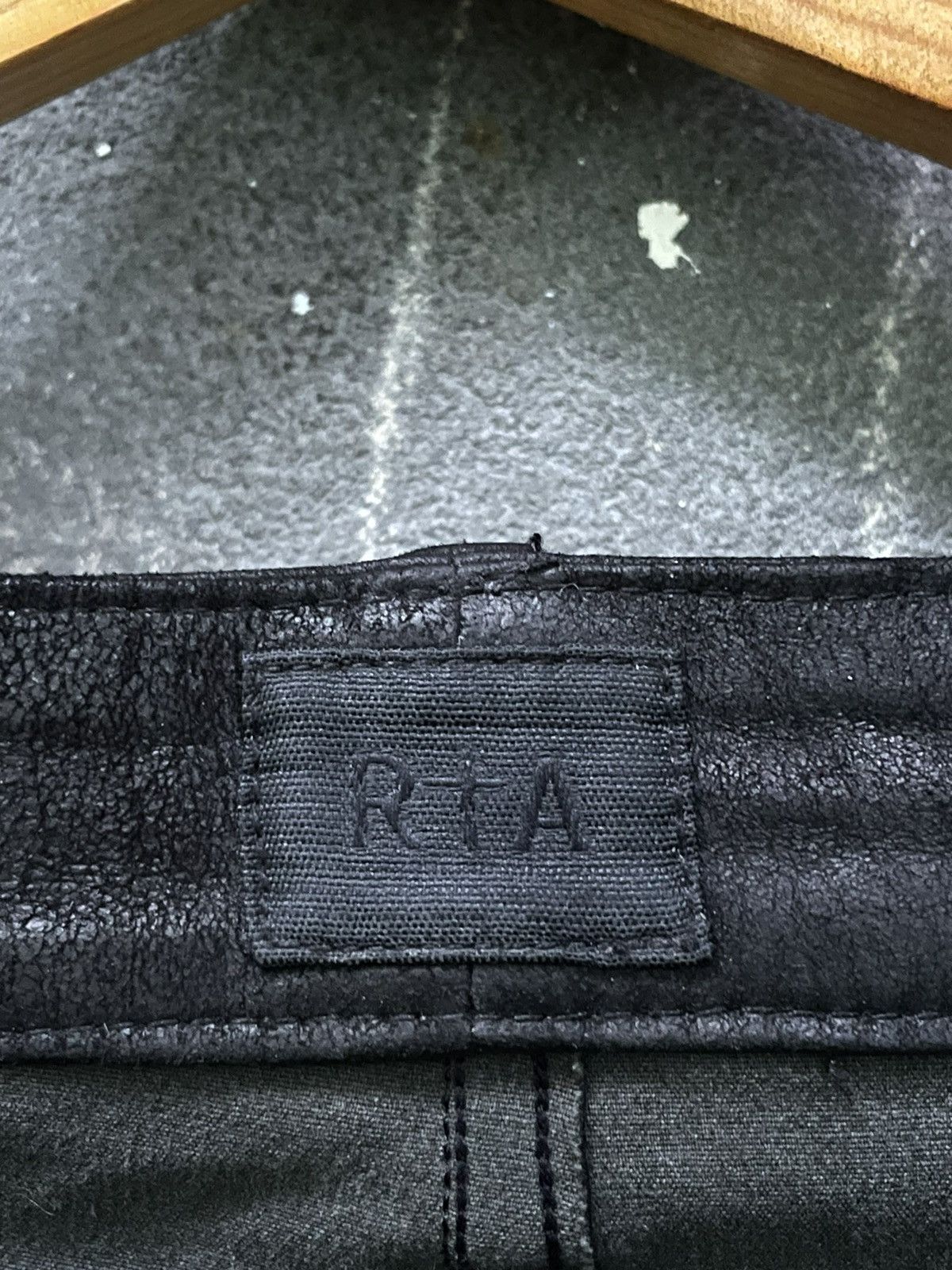 Rta Road To Awe R+ A Leather Pants Zipper Avant Garde Black RARE Size 28" / US 6 / IT 42 - 9 Thumbnail