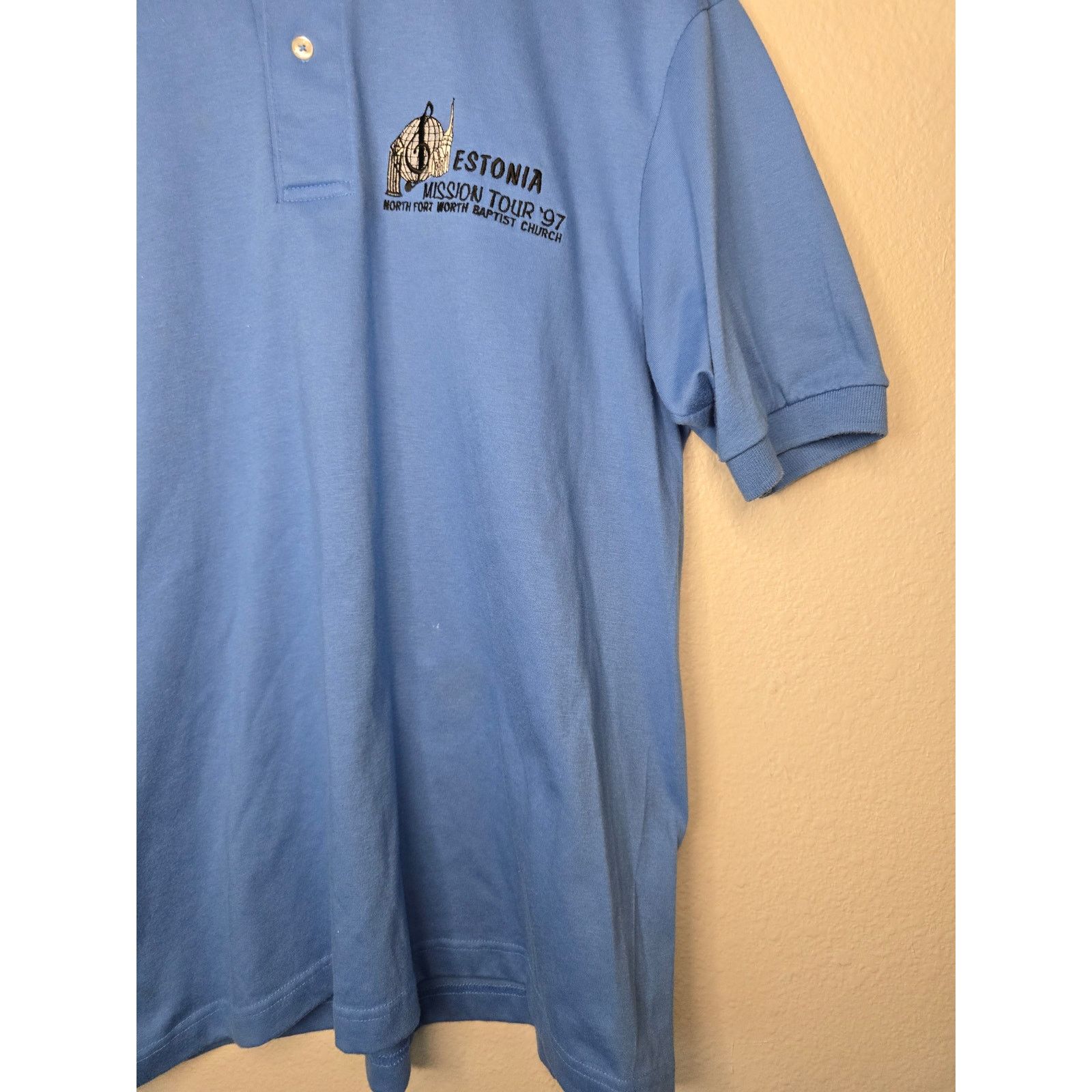 Vintage Vintage Church Polo Medium Fort Worth Tour Estonia Shirt 90s Size US M / EU 48-50 / 2 - 3 Thumbnail