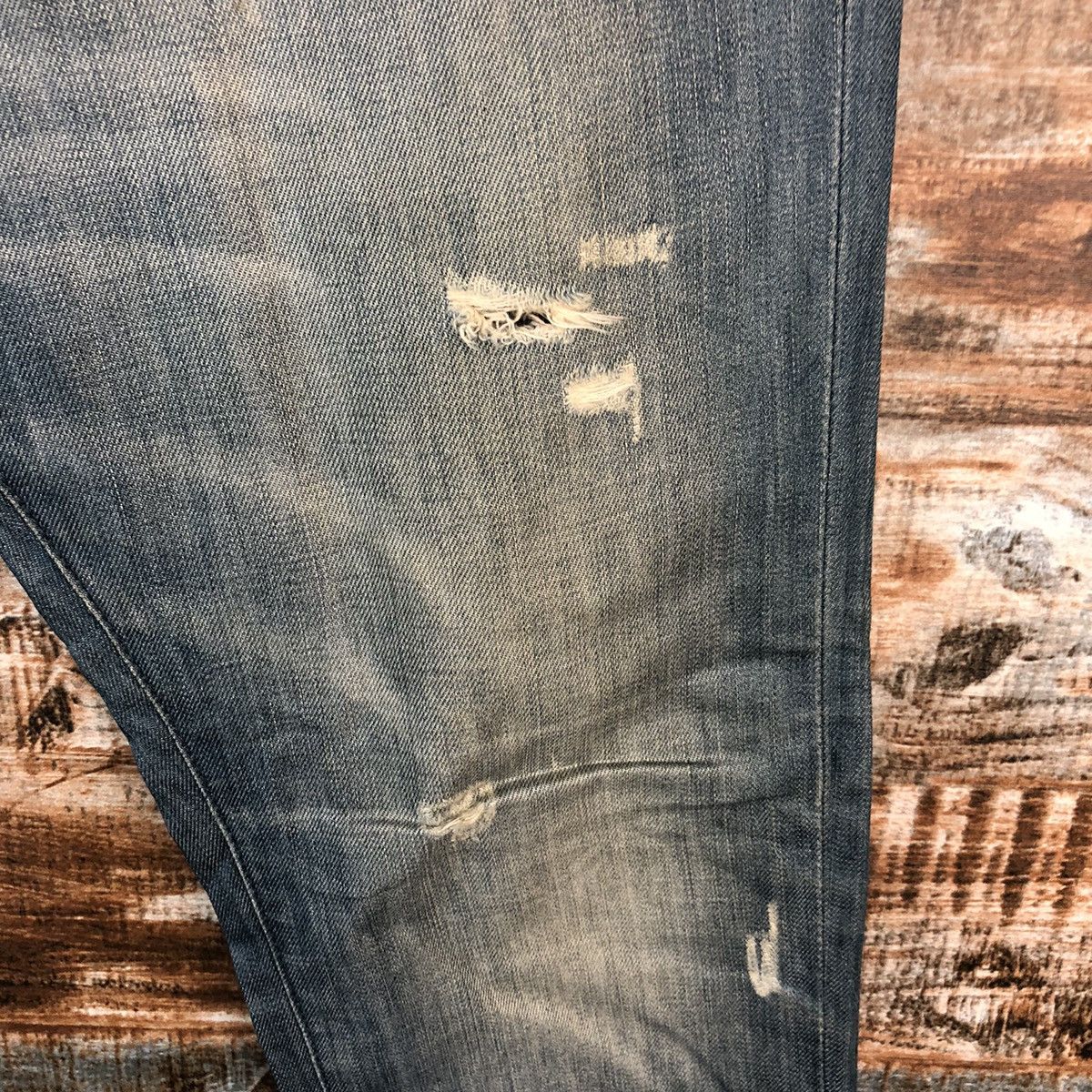 Uniqlo DL Uniqlo Jeans Dark Blue Distressed Denim Pants #C159 Size US 32 / EU 48 - 10 Thumbnail