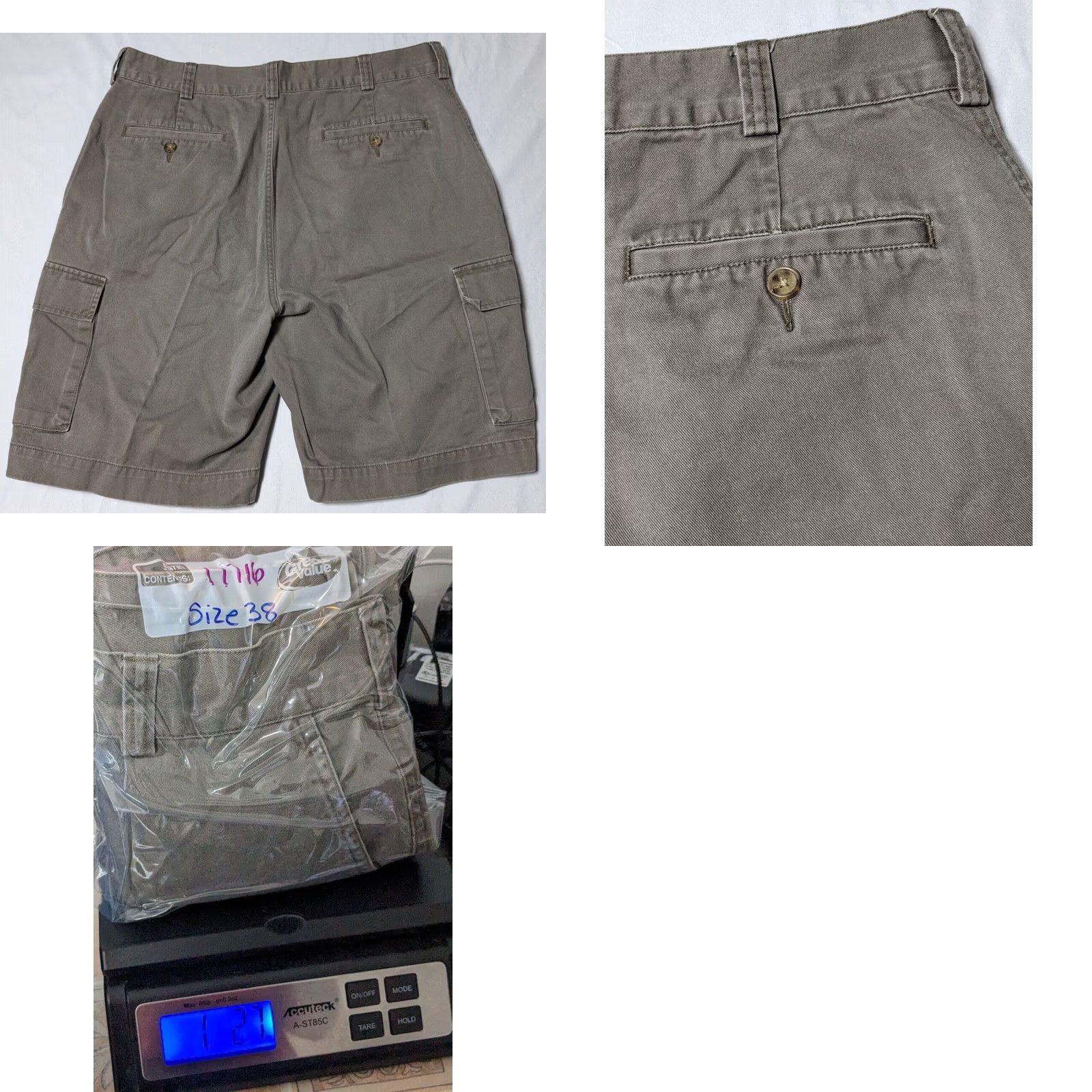 Jos. A. Bank JOS. A. BANK Men Cargo Shorts 10" 38 Taupe 100% Cotton Brown Regular Size Size US 38 / EU 54 - 9 Thumbnail
