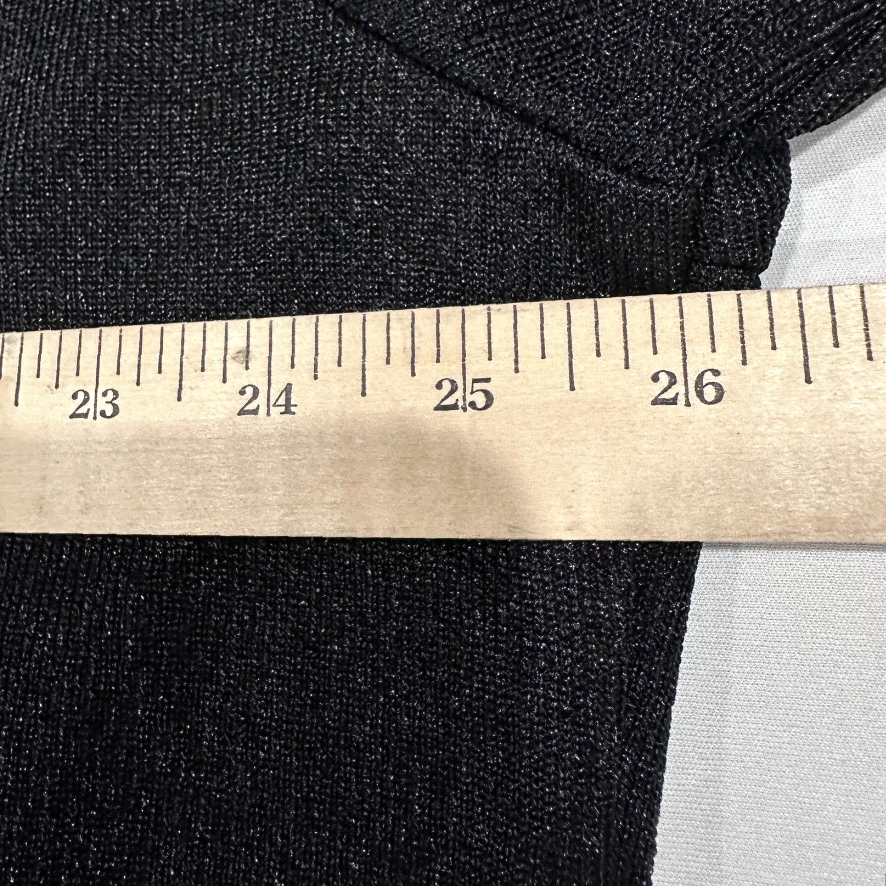 Vintage St Anthony Knits Blouse Plus 24W Black Tunic Long Sleeve Buckle Stretch Layered Shirt Women's Size 4XL / US 24-26 - 8 Thumbnail