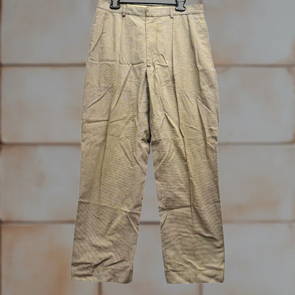 Polo Ralph Lauren VINTAGE Polo Ralph Lauren Pants Trousers Khaki Beighe/Cotton? Herringbone Pleated 34x30 Mens Straight Inseam 30 Polpo Ralph Lauren Pants Size US S / EU 44-46 / 1 - 1 Thumbnail