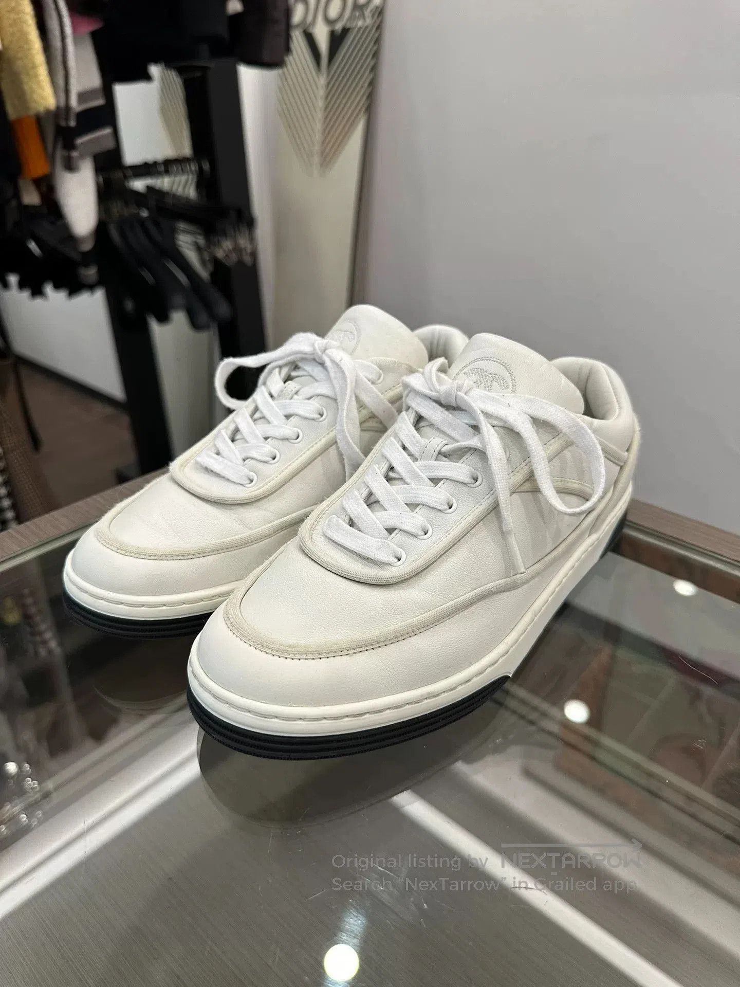 Chanel Chanel White Double C Logo Sneakers. Size US 6 / IT 36 - 1 Thumbnail