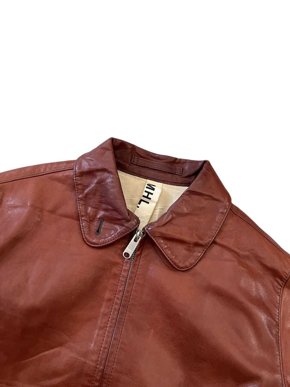Margaret Howell MHL. Margarett Howell Aviator Leather Bomber Jacket Size S / US 4 / IT 40 - 6 Thumbnail