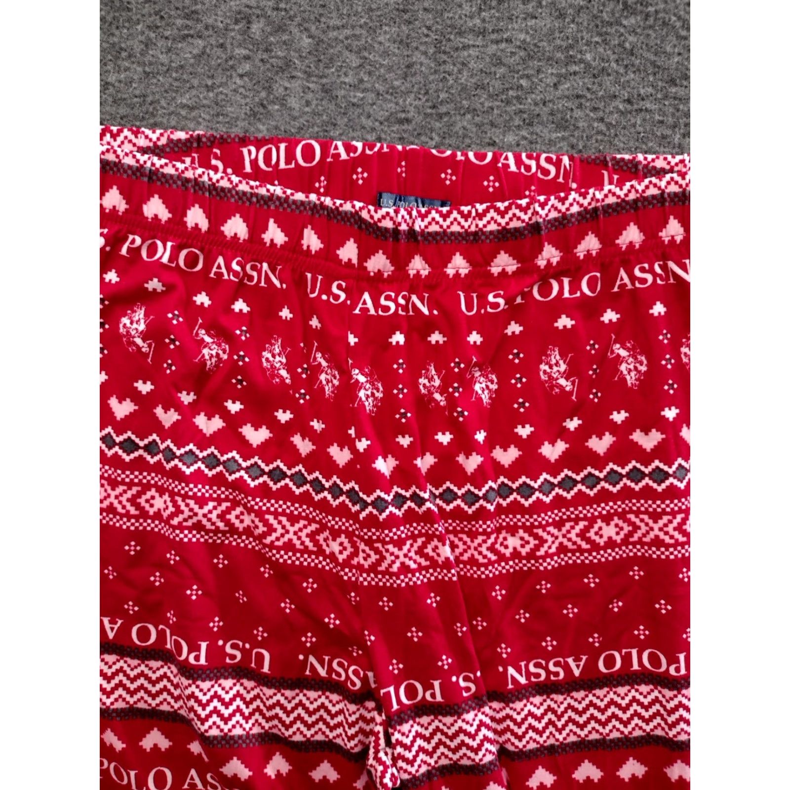 U.S. Polo Assn. U.S. Polo Assn. Women's Red Elastic Waist Sleep Logo Heart Joggers XL Size 40" / US 18 - 2 Thumbnail