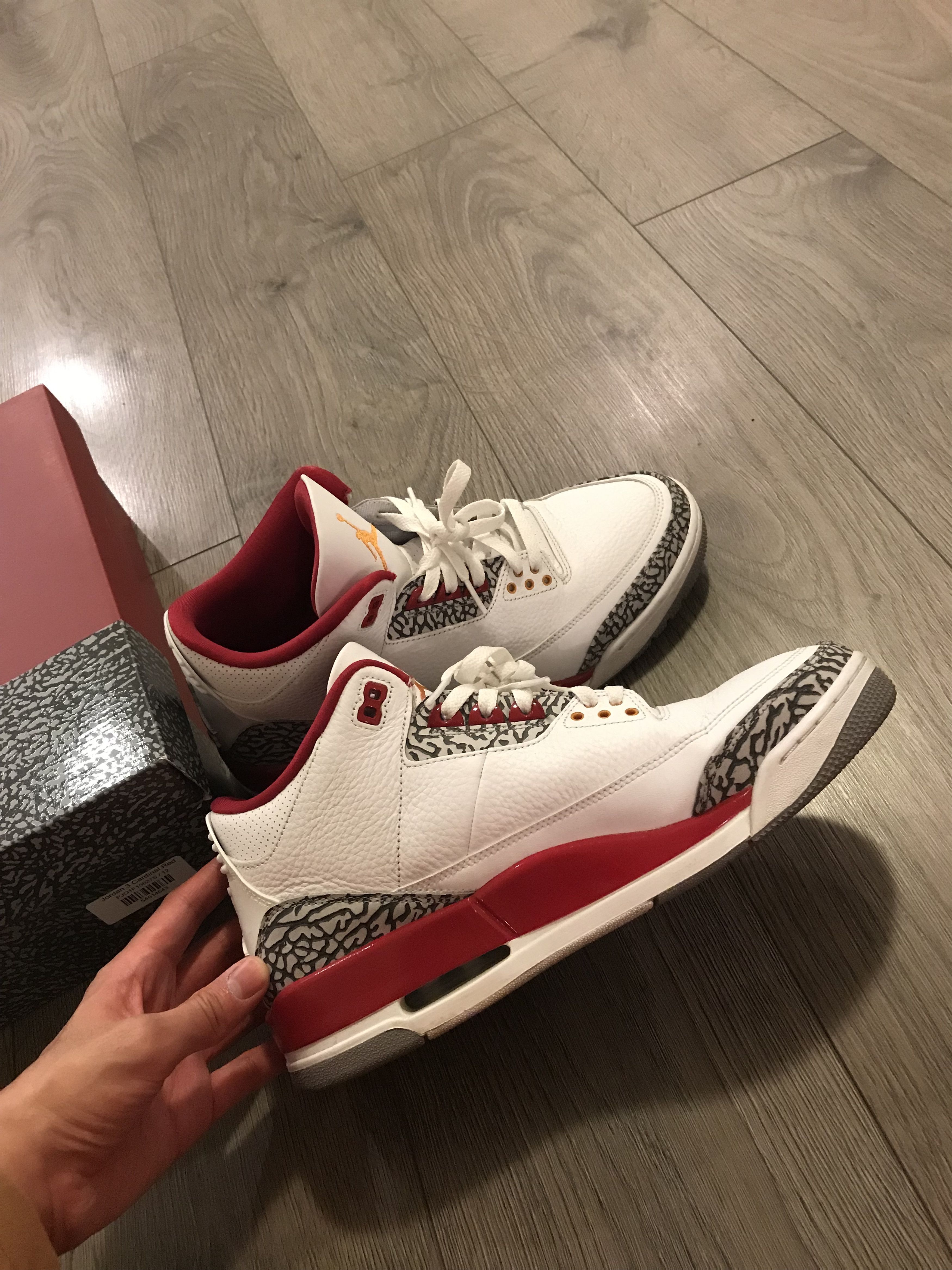 Jordan Brand Jordan 3 Retro Cardinal Red Size US 12 / EU 45 - 8 Thumbnail