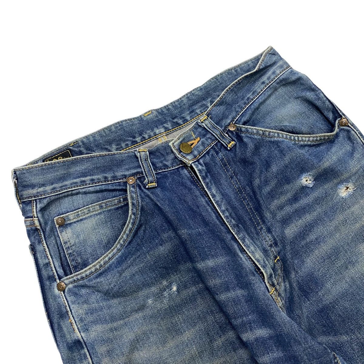 Lee VINTAGE 80s LEE RIDERS SELVEDGE DISTRESSED DENIM Size US 31 - 3 Thumbnail