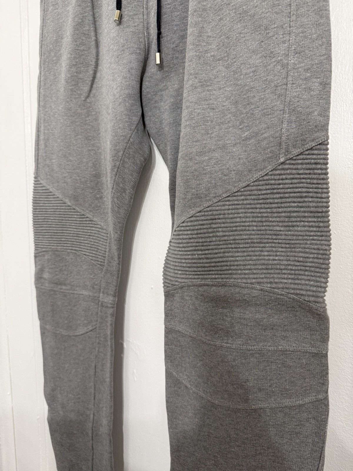 Balmain FW14 Grey Biker Sweatpants Size US 32 / EU 48 - 3 Thumbnail