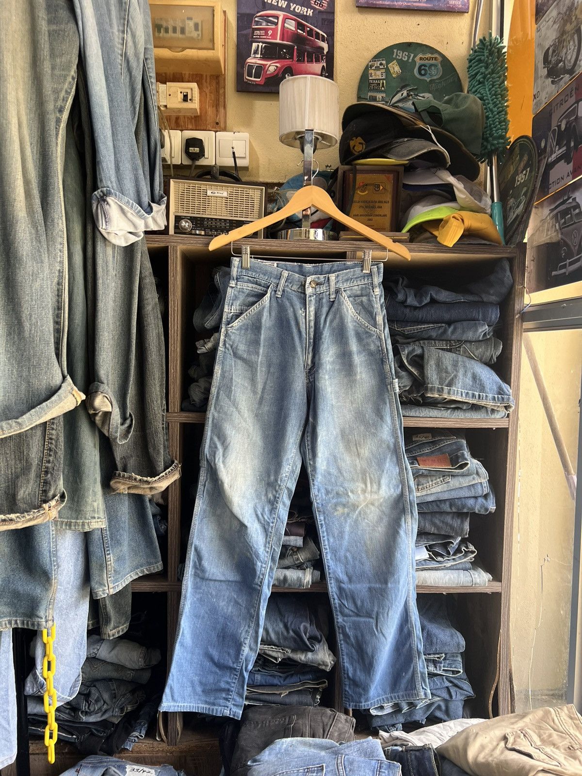 Edwin 🔥Rare Vintage Edwin Carpenter Distressed Denim Size US 26 / EU 42 - 1 Thumbnail