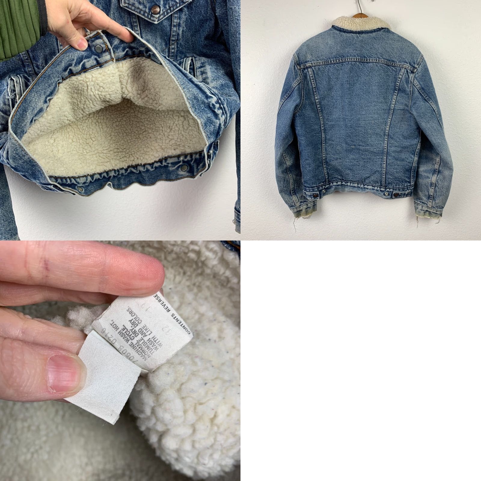 Levi's VINTAGE Levi's Trucker Jacket Denim 38R Blue 80s San Francisco Sherpa Lined 70608-0216 Mens Jeans Coat Shirt? Size US 38 / EU 54 - 8 Thumbnail