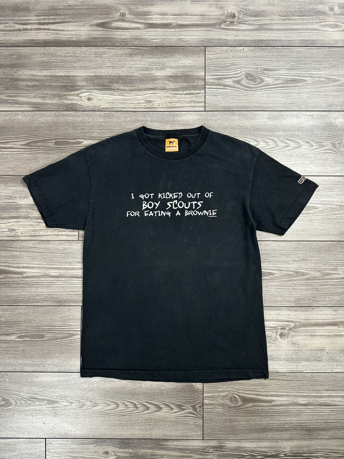 Vintage Y2K “Kicked Out Of Boy Scouts For Eating A Brownie” T Shirt Size US L / EU 52-54 / 3 - 1 Thumbnail