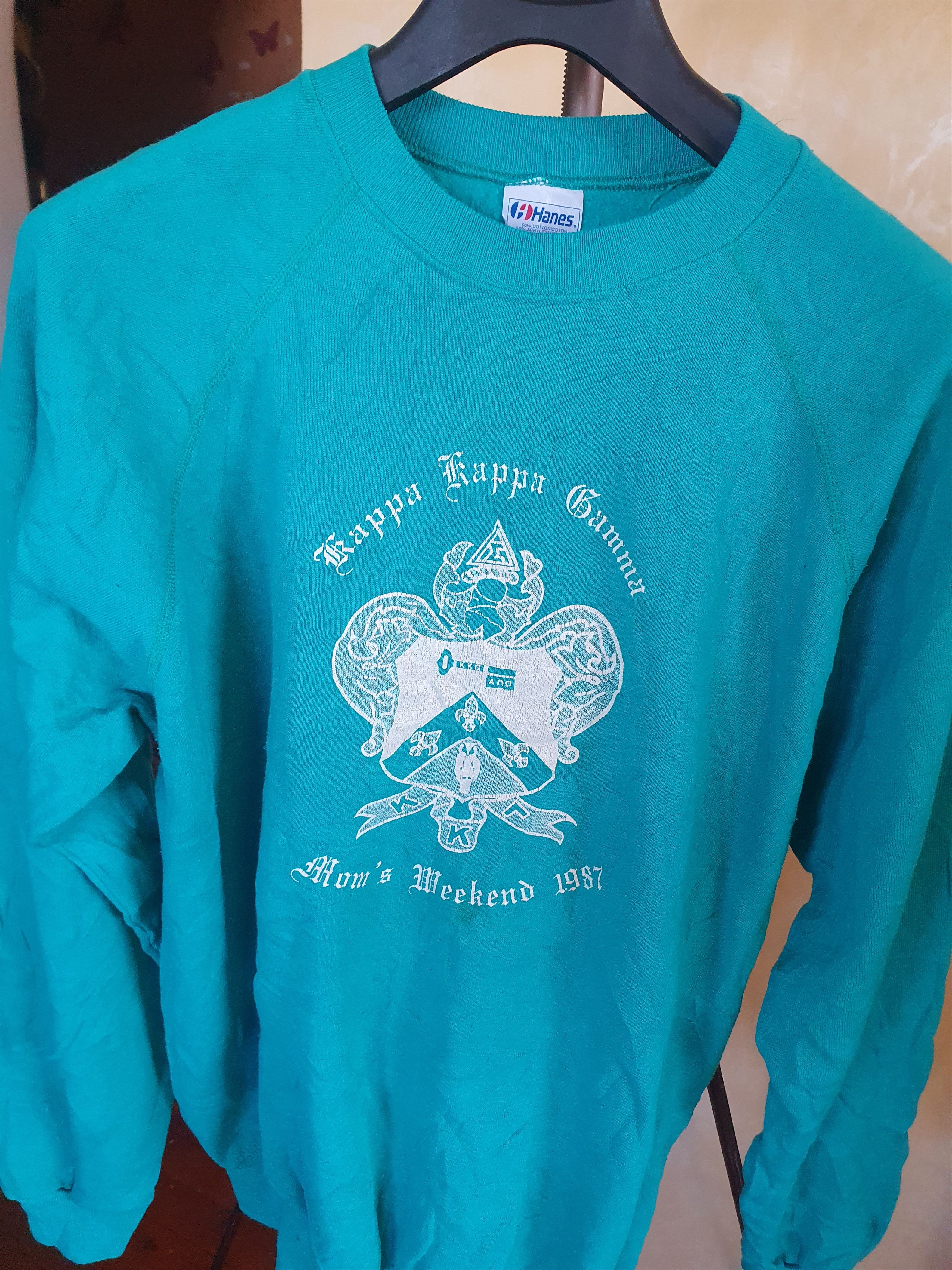 Hanes × Vintage Kappa Kappa Gamma Mom's Weekend 1987 Vintage Sweatshirt L/XL Size US XL / EU 56 / 4 - 6 Thumbnail