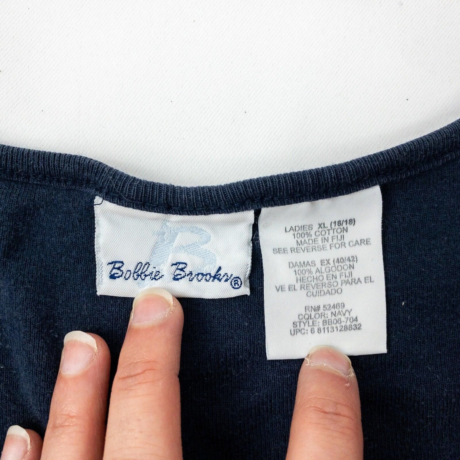 Other Bobbie Brooks Vintage Navy Blue Button Tee Womens XLarge Size XL / US 12-14 / IT 48-50 - 11 Thumbnail