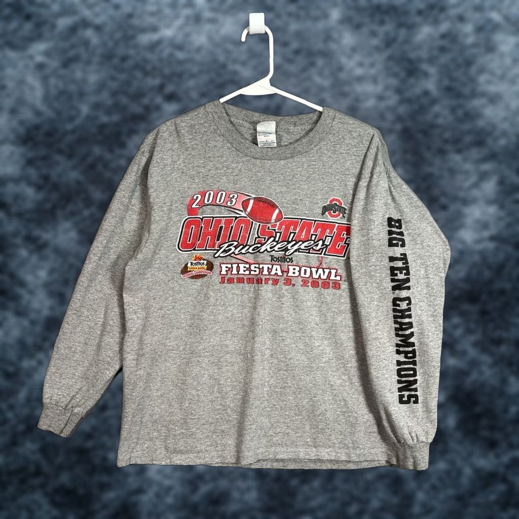 Delta VINTAGE Ohio State Buckeyes Fiesta Bowl T Shirt Adult Medium Gray Mens Size US M / EU 48-50 / 2 - 1 Thumbnail