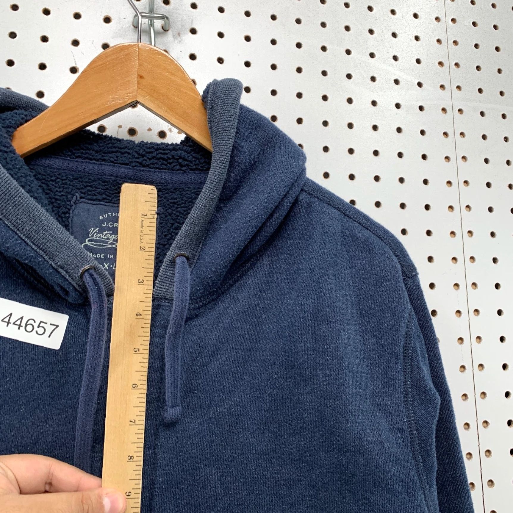 J.Crew JCrew Vintage Fleece Sweatshirt Hoodie Mens XL Blue Heavyweight Reverse Weave Size US XL / EU 56 / 4 - 7 Thumbnail