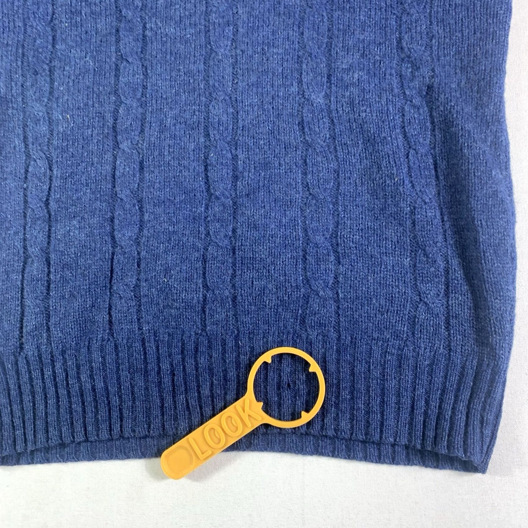 Vintage Andrew St. John Sweater Crewneck Pullover Knit Navy Blue 100% Wool Men's Large Regular Knit Style Fisherman 2 Holes Size US L / EU 52-54 / 3 - 5 Thumbnail