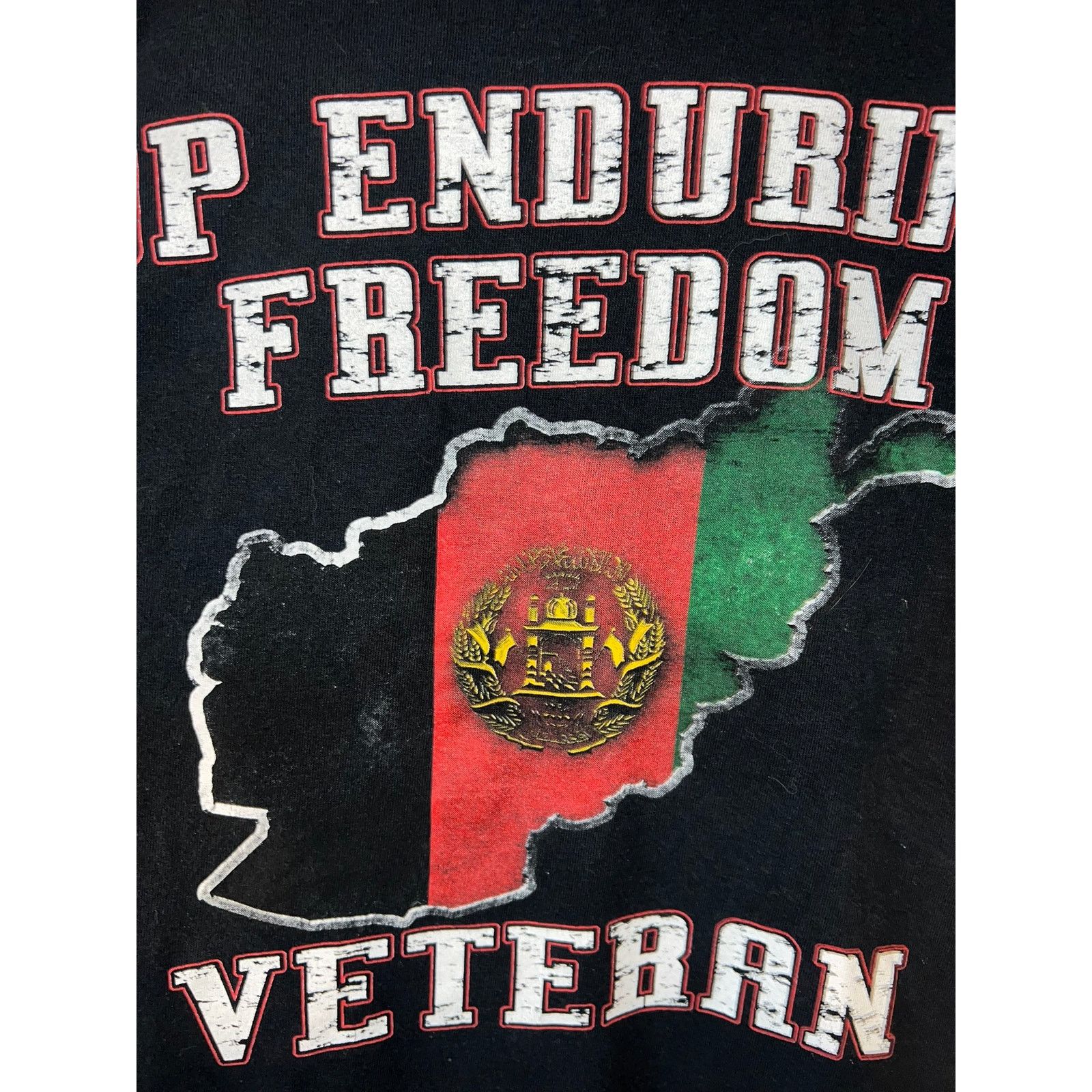 Gildan Vintage OP Enduring Freedom Shirt Veteran War In Afghanistan Size US XL / EU 56 / 4 - 2 Thumbnail