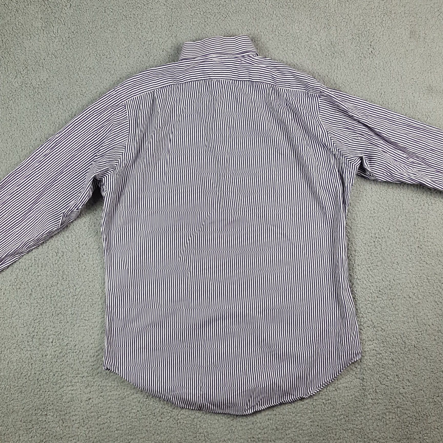 Polo Ralph Lauren VINTAGE Polo Ralph Lauren Purple Striped Button-Up Shirt Men's Medium Collared Long Sleeve Preppy 90s Size US M / EU 48-50 / 2 - 5 Thumbnail
