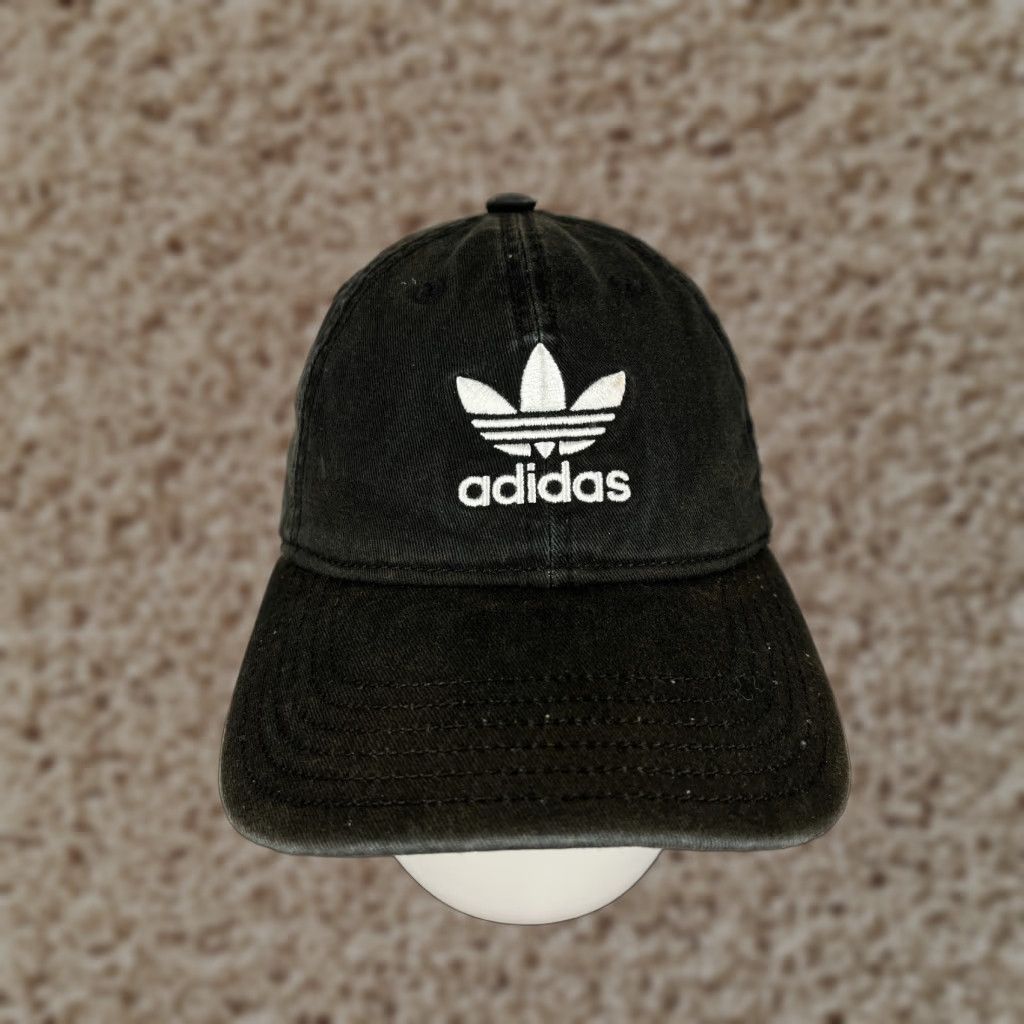 Adidas Adidas Hat Cap Strap Back Mens One Size Dark Gray Embroidered Cotton Golf Golfer Size ONE SIZE - 1 Thumbnail