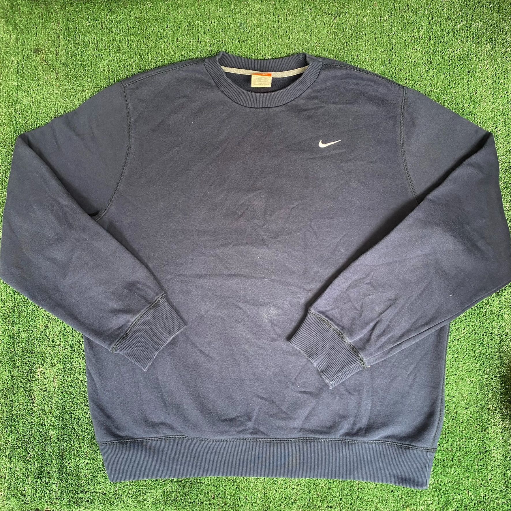 Nike Vintage Y2K Nike Logo Sweatshirt Navy Blue Swoosh Crewneck Size US XL / EU 56 / 4 - 1 Thumbnail