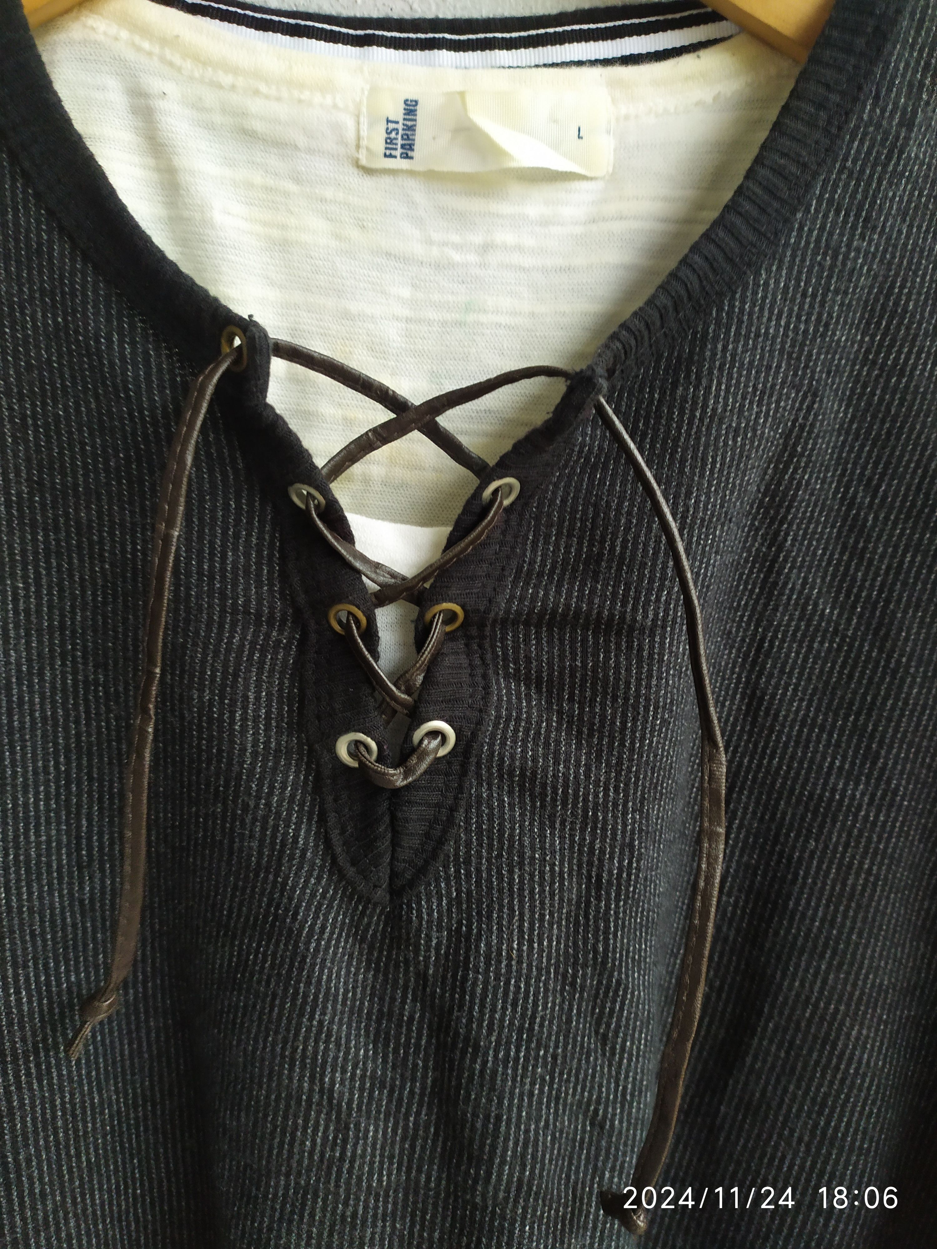 If Six Was Nine × Japanese Brand × Yasuyuki Ishii Japanese First Parking Laces Double Layer Long Slevee Size US L / EU 52-54 / 3 - 3 Thumbnail