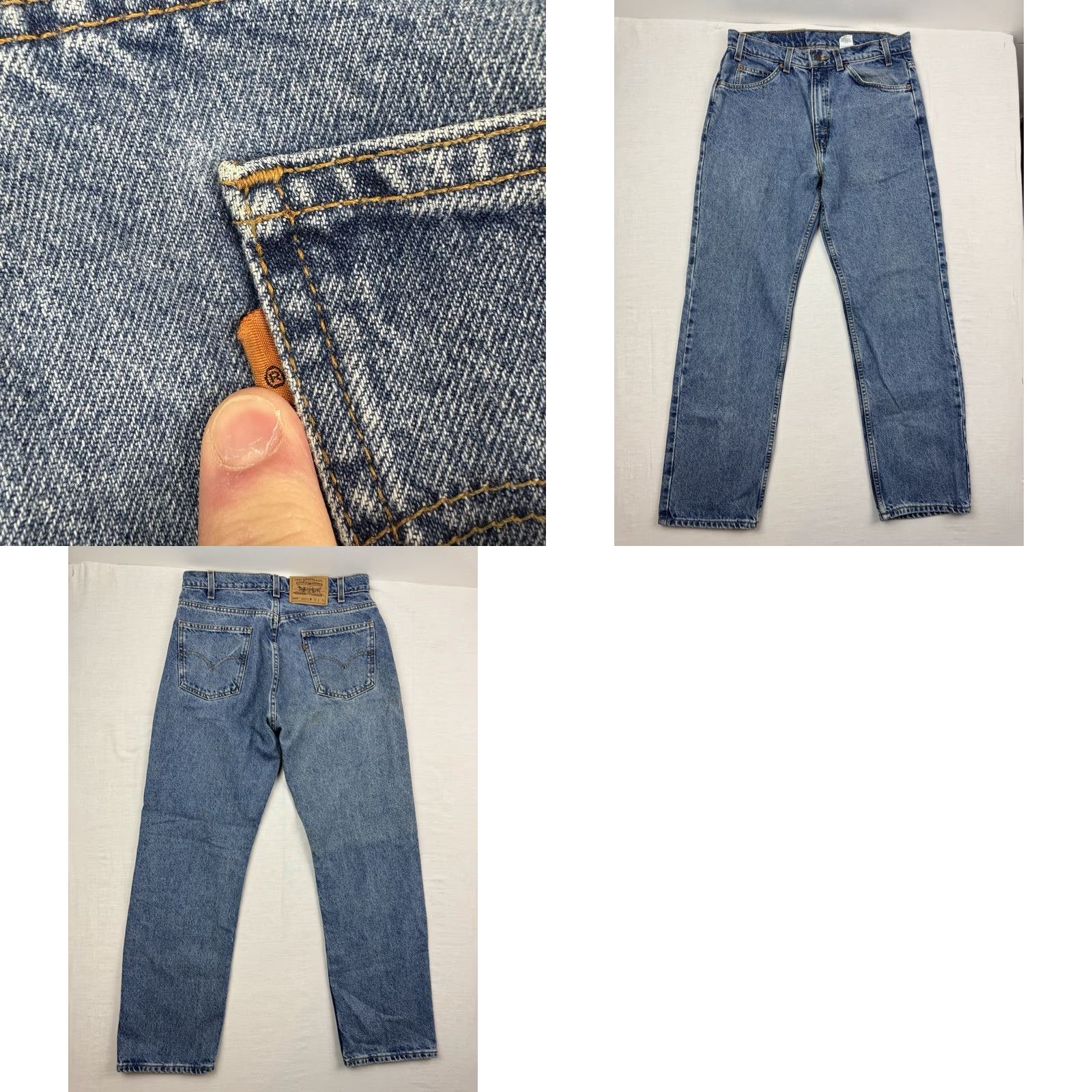 Levi's VINTAGE Levi's 505 Jeans Adult 32x30 Orange Tab Regular Straight Leg Denim 90s Mens Jeans Size US 32 / EU 48 - 10 Thumbnail