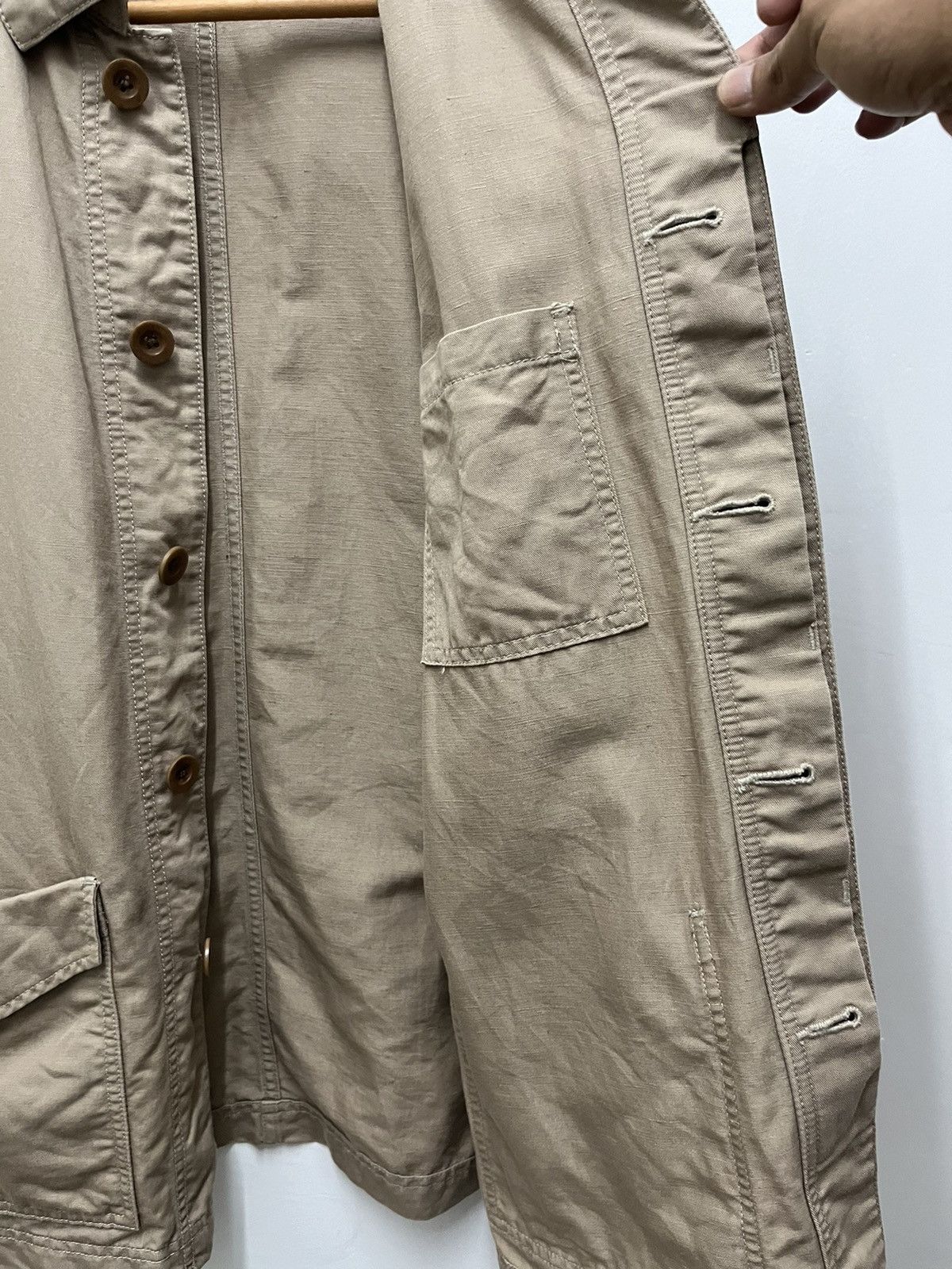 Margaret Howell MHL Margaret Howell Chore Jacket Linen Size US XL / EU 56 / 4 - 4 Thumbnail
