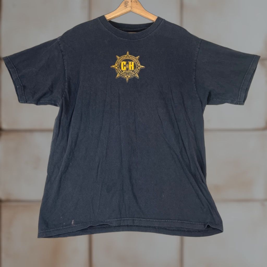 Logo 7 Aztec Gold Shirt Mens XL Black Vintage Style Skull Sun Logo Gothic Tribal Classic Shirt Short Sleeve Crew Neck Logo Cotton Graphic Print Size US XL / EU 56 / 4 - 1 Thumbnail