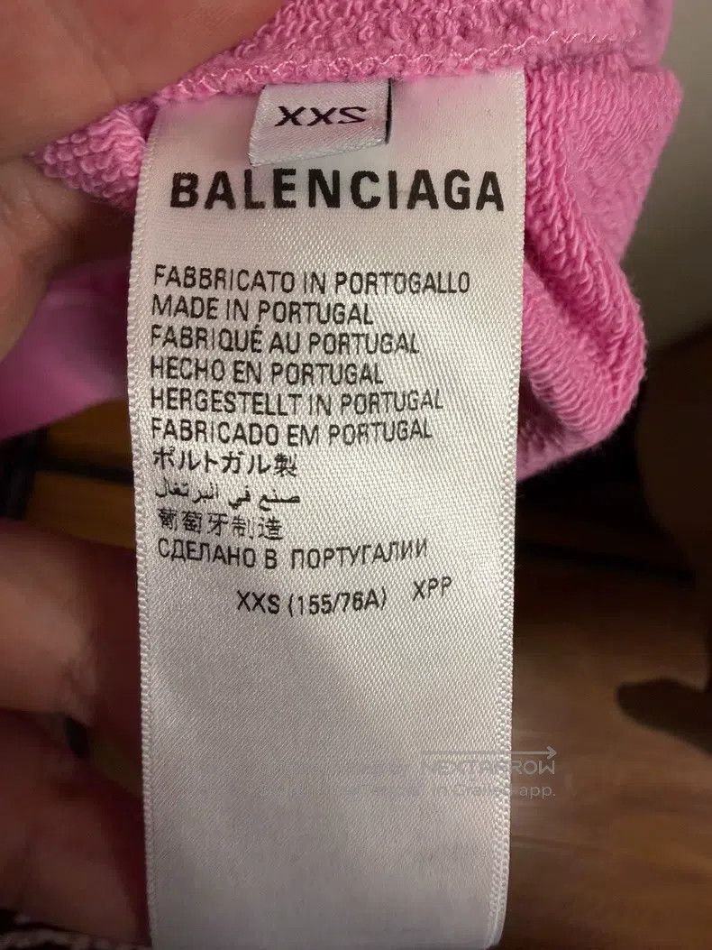 Balenciaga Balenciaga Pink Peaceful Print Hooded Sweatshirt Size US XXS / EU 40 - 4 Thumbnail