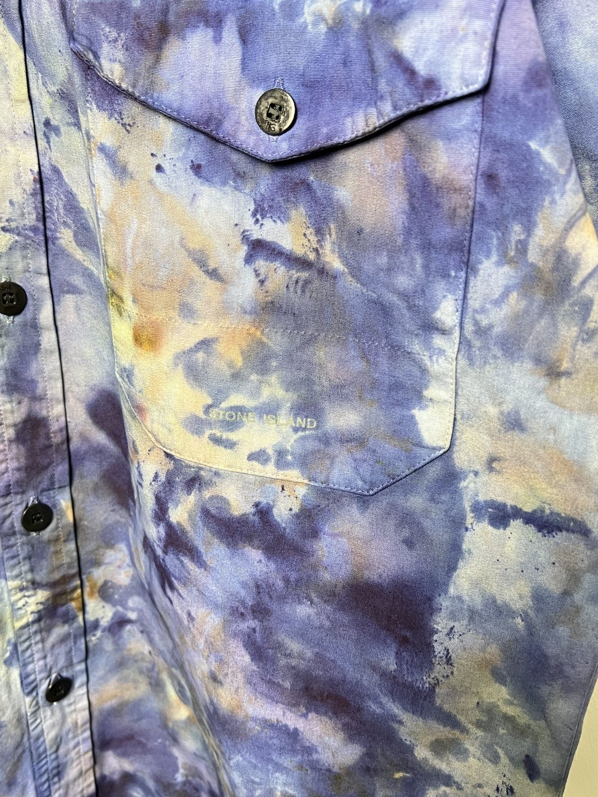 Stone Island stone island night camo shirt 1/1 tie dye shirt L-Xl Size US XL / EU 56 / 4 - 4 Thumbnail