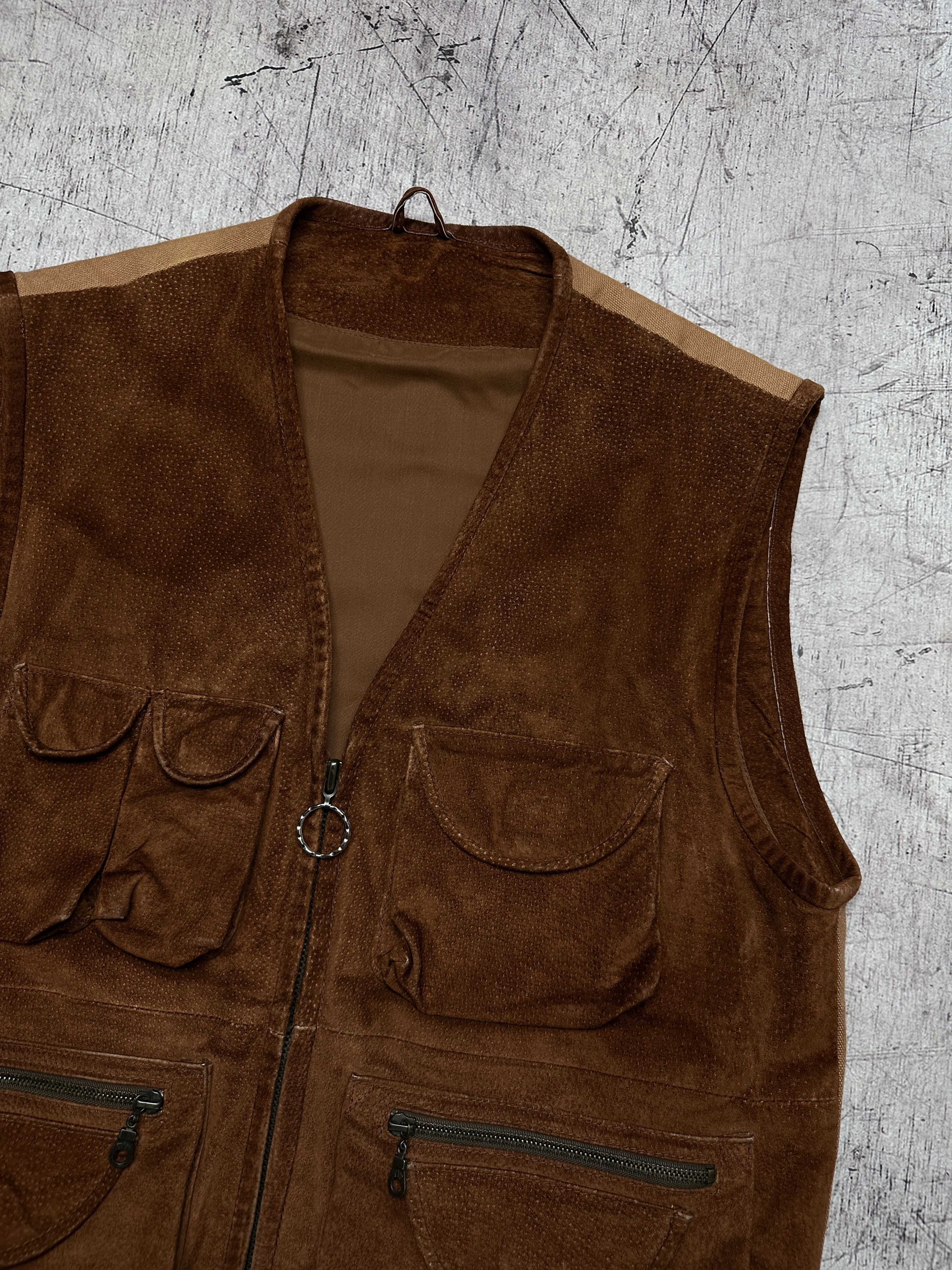 Genuine Leather Genuine Leather Vintage Mens Multi Pockets Vest Size US M / EU 48-50 / 2 - 2 Thumbnail