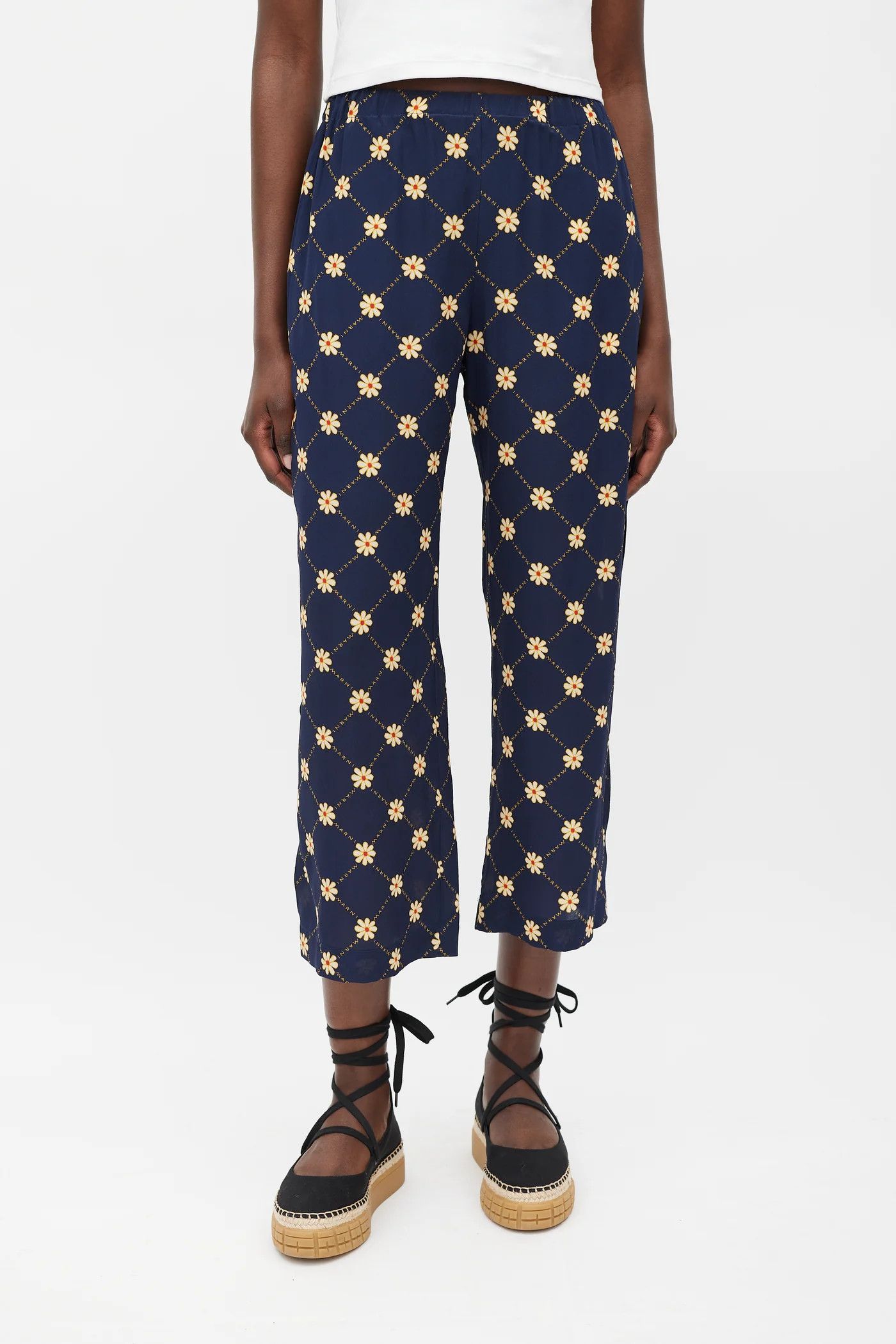 Marni o1w1db10125 Pants in Navy Blue Size 28" / US 6 / IT 42 - 1 Thumbnail
