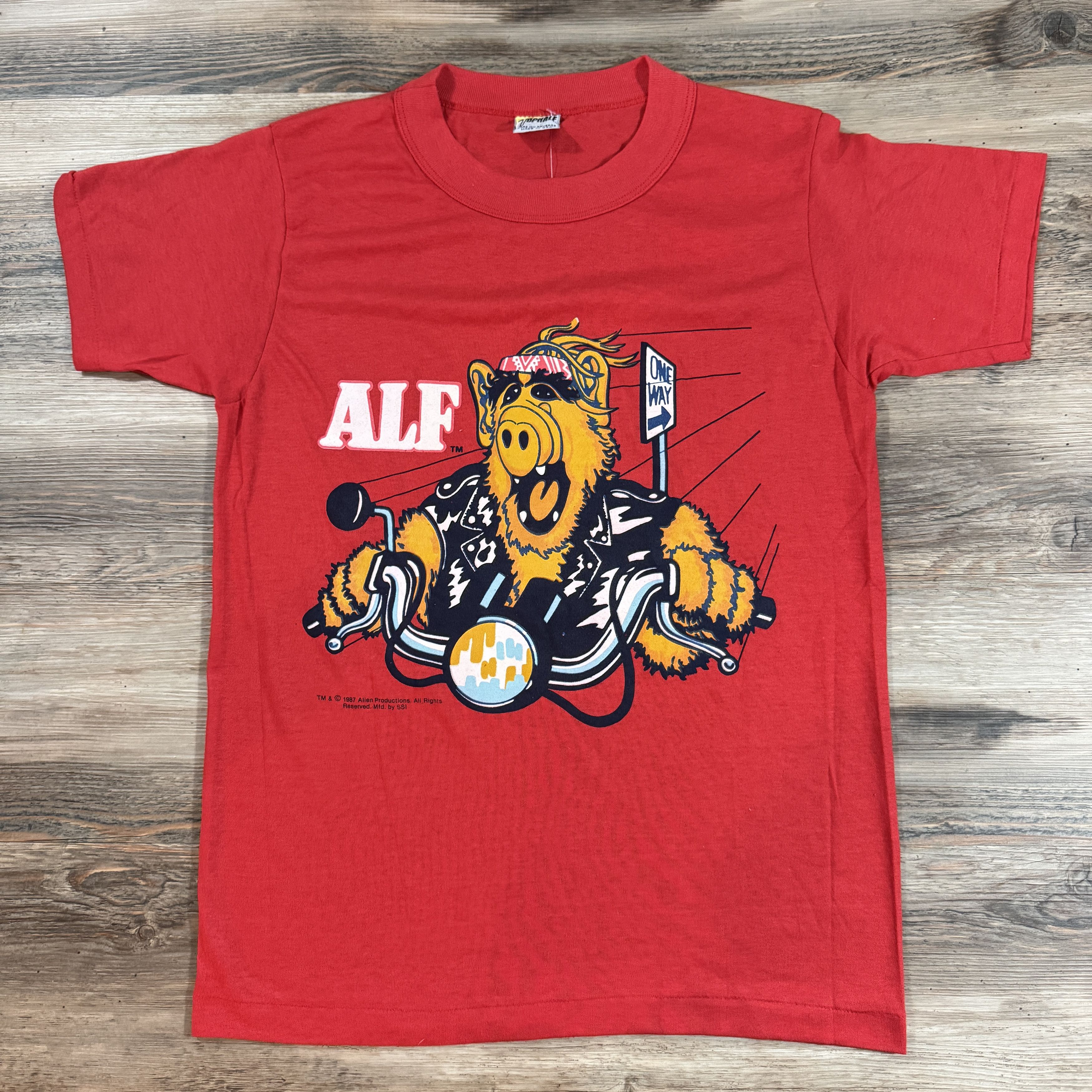 Vintage 1987 Vintage ALF TV/MOVIE Promo Motorcycle Biker Tee Size US S / EU 44-46 / 1 - 1 Thumbnail