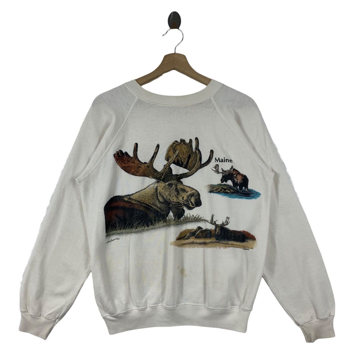 Habitat × Hanes × Vintage Vintage 90s HABITAT printed sweatshirt Size US M / EU 48-50 / 2 - 1 Thumbnail