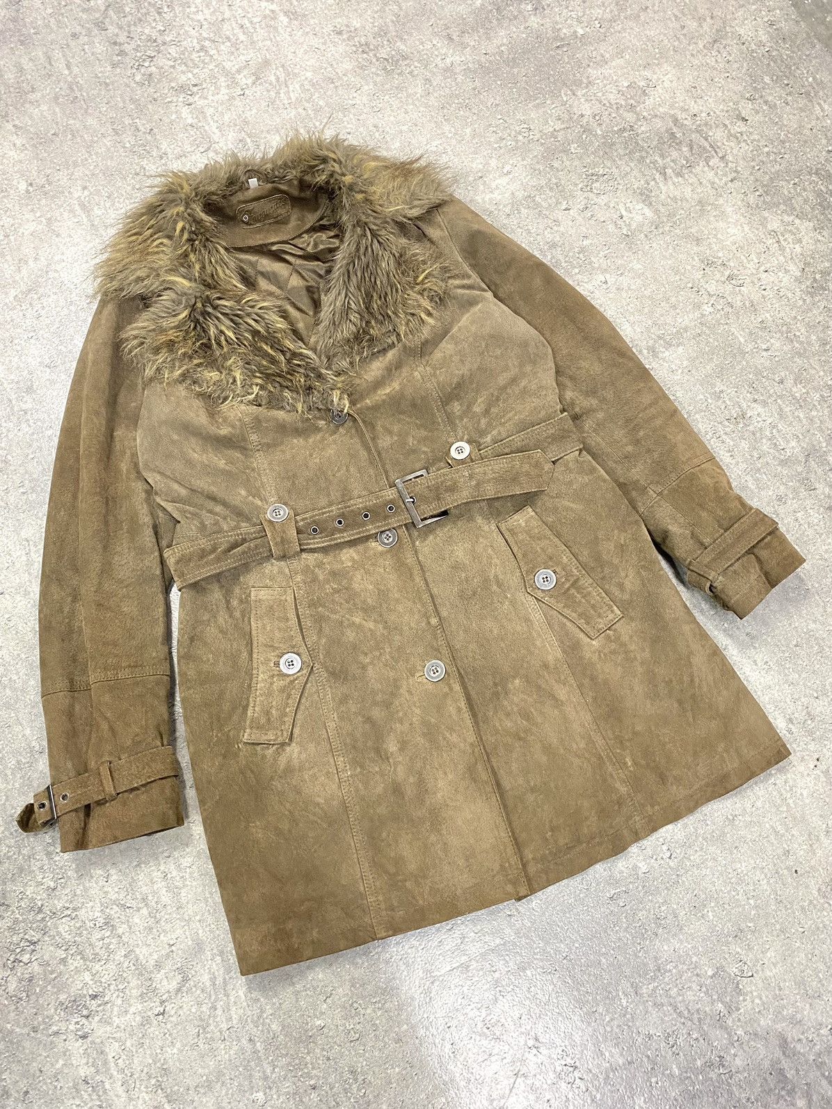 If Six Was Nine × Japanese Brand × Le Grande Bleu (L.G.B.) ᶠᵃⁿᶜʸᵍᵘʸ SICK Vintage Leather Coat Jacket HELMUT lang vibe Size US S / EU 44-46 / 1 - 1 Thumbnail
