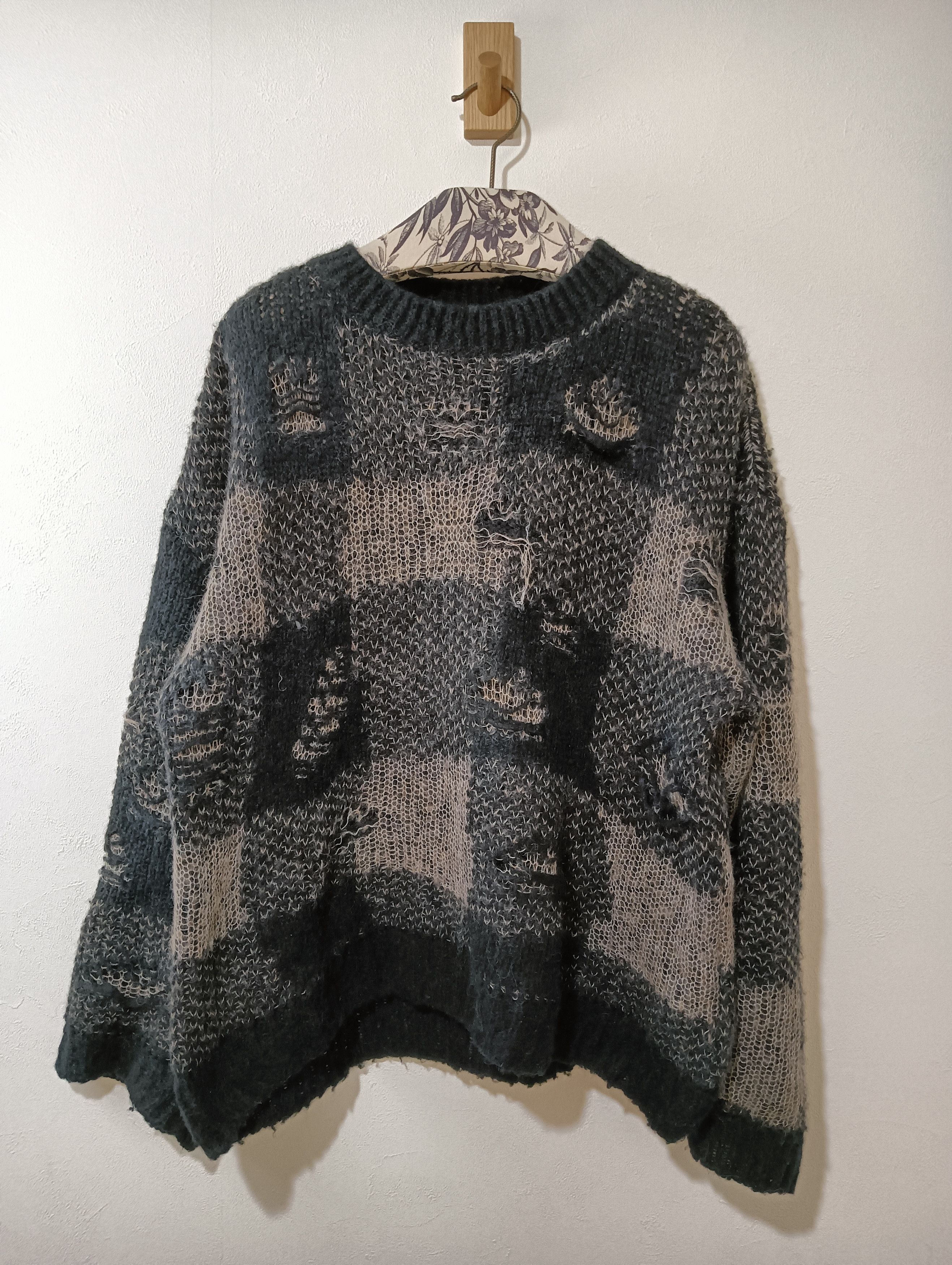Our Legacy Destructive Gingham Sonar Roundneck Sweater Size US M / EU 48-50 / 2 - 1 Thumbnail