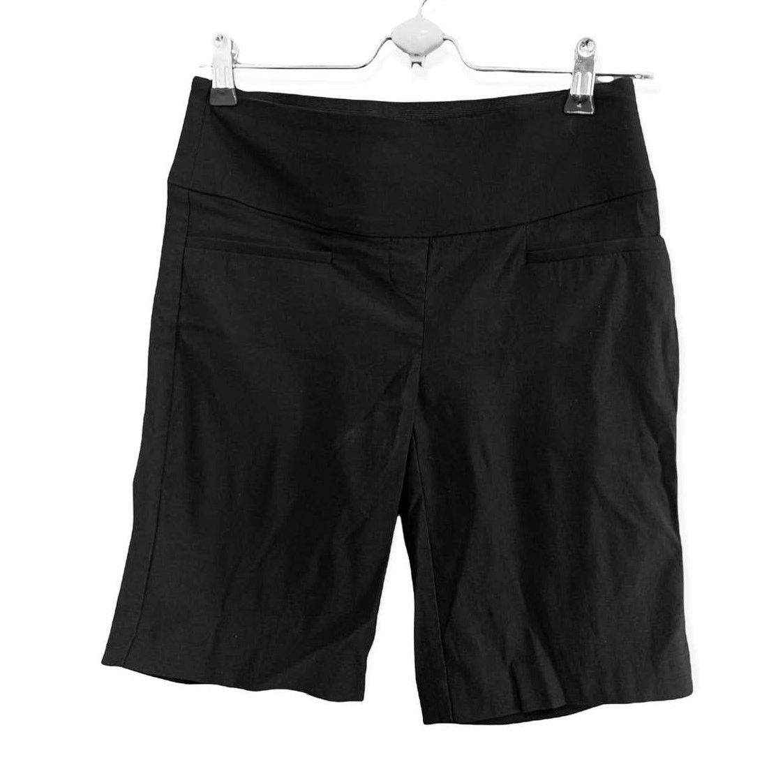 Apt. 9 Apt. 9 4 Pull On Casual Bermuda Shorts Blk Stretch Mid-rise Size 27" / US 4 / IT 40 - 1 Thumbnail