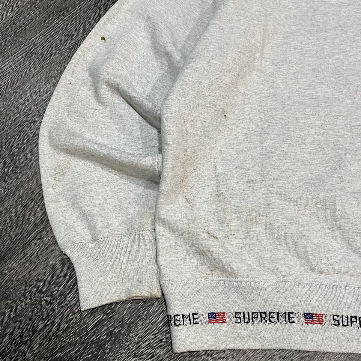 Supreme Supreme FW15 LOGO RIB HOODED SWEATERSHIRT Grey Size US XL / EU 56 / 4 - 5 Thumbnail