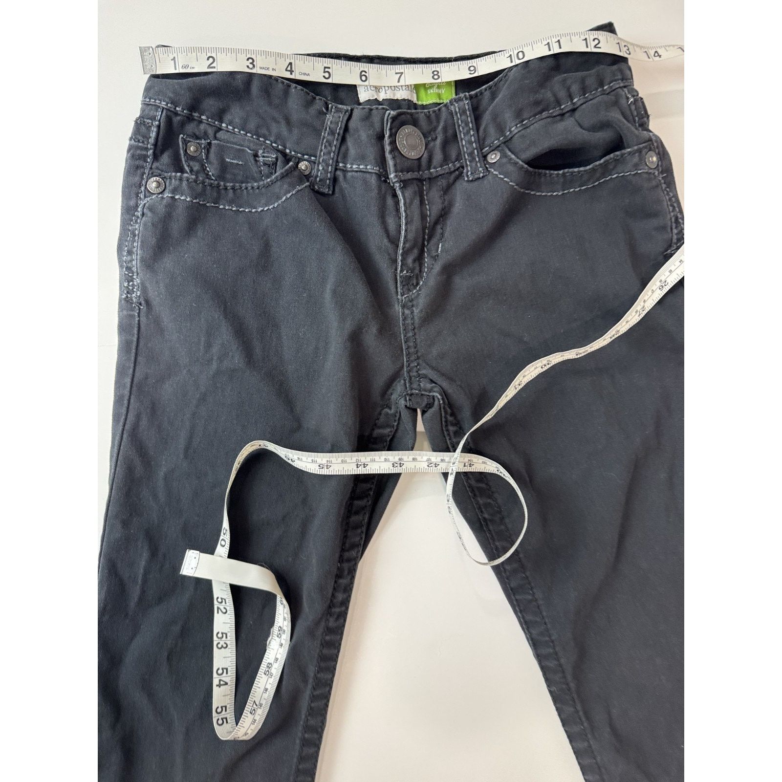 Other Aeropostale Bayla Skinny Jeans Low Rise Black Y2K Indie Emo Size 26" / US 2 / IT 38 - 5 Thumbnail