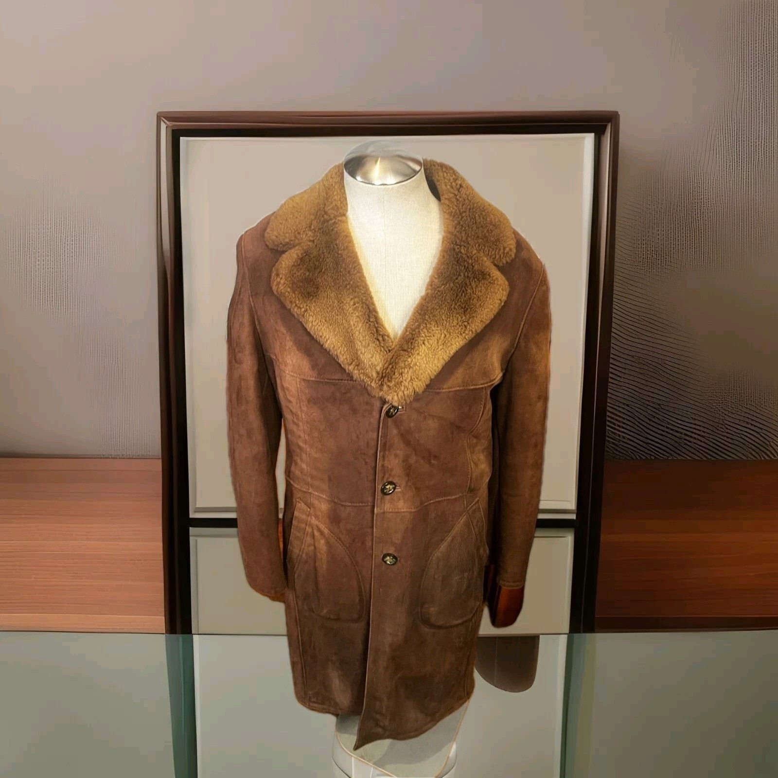 Other Filip Leather Mens Brown Shearling coat Size 56 Size US XL / EU 56 / 4 - 1 Thumbnail