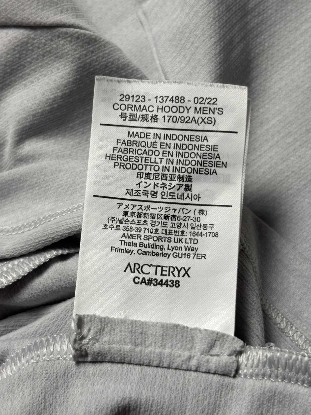 Arc'teryx Arc'teryx Cormac Hoody Running Technical Light Gray Mens XS Size US XS / EU 42 / 0 - 14 Thumbnail
