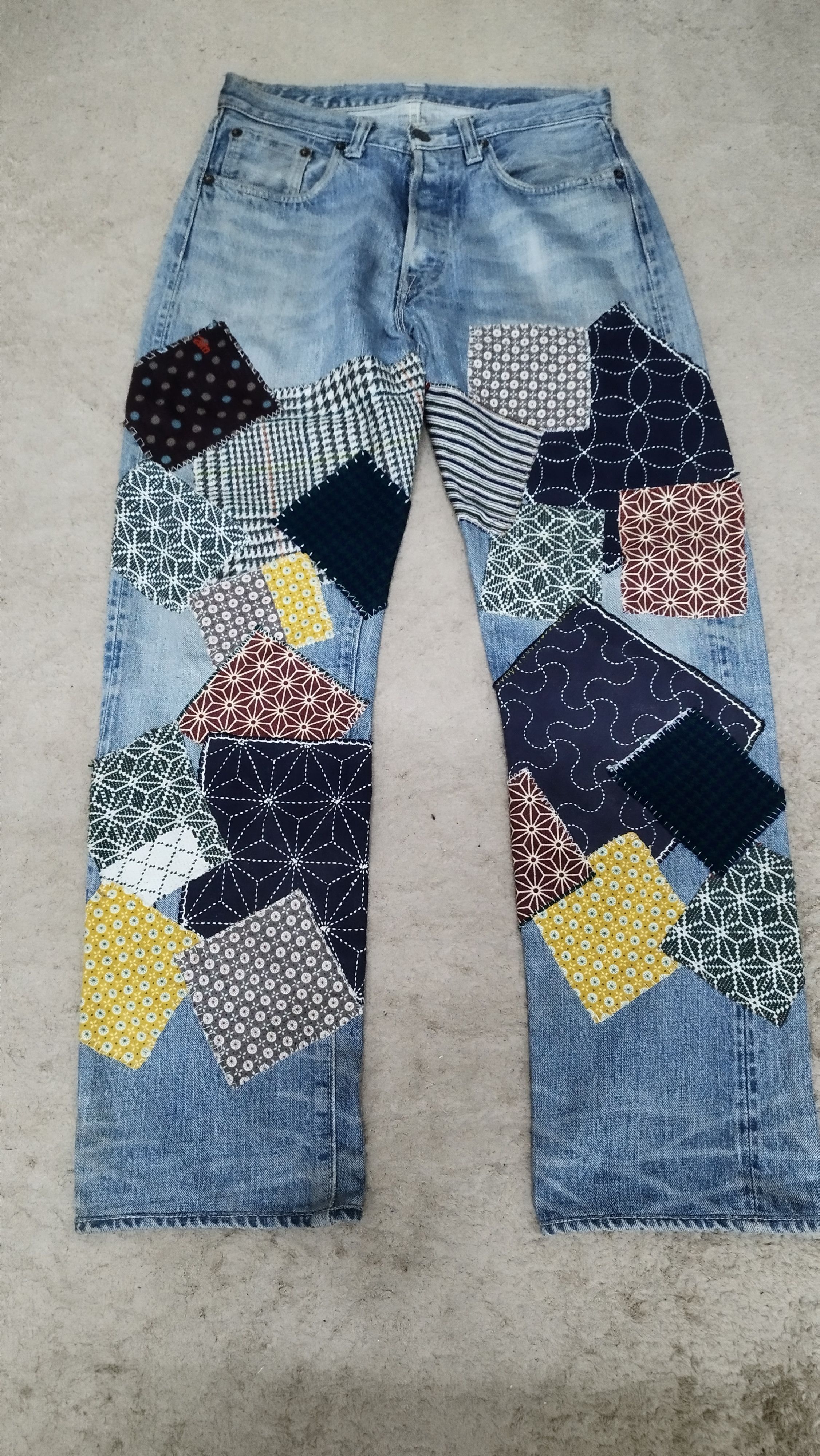 If Six Was Nine × Sugar Cane Sugar cane shashiko handmade Size US 30 / EU 46 - 2 Thumbnail